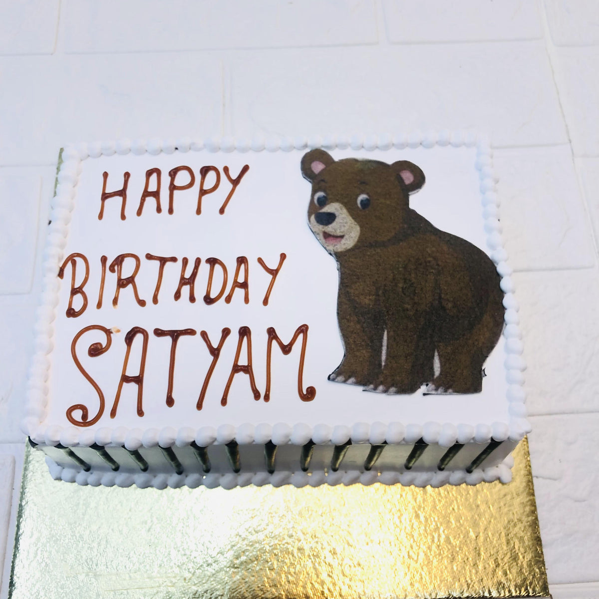 Brown Bear Birthday Cake – Bento Cakes Noida