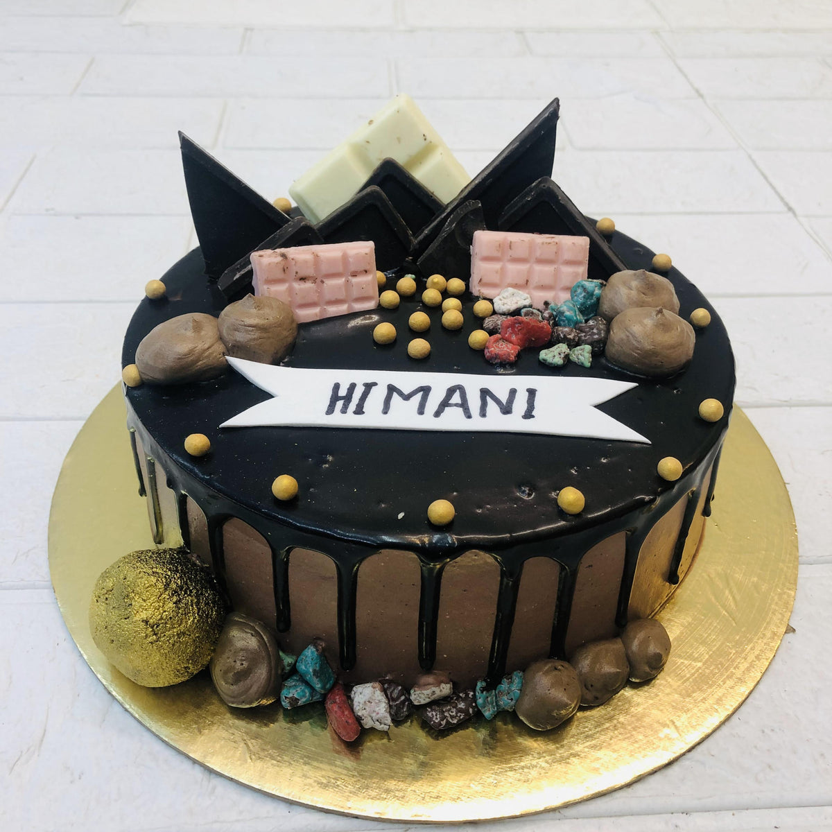 Dark Chocolate Drip Cake – Bento Cakes Noida