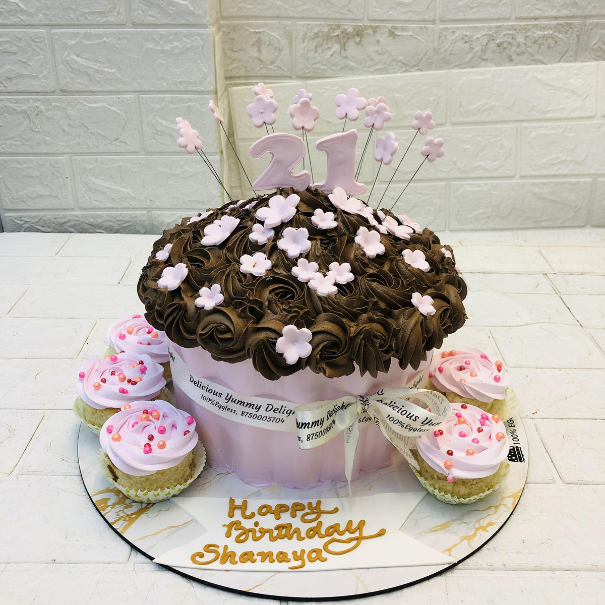 Chocolate Pink Birthday Cake – Bento Cakes Noida