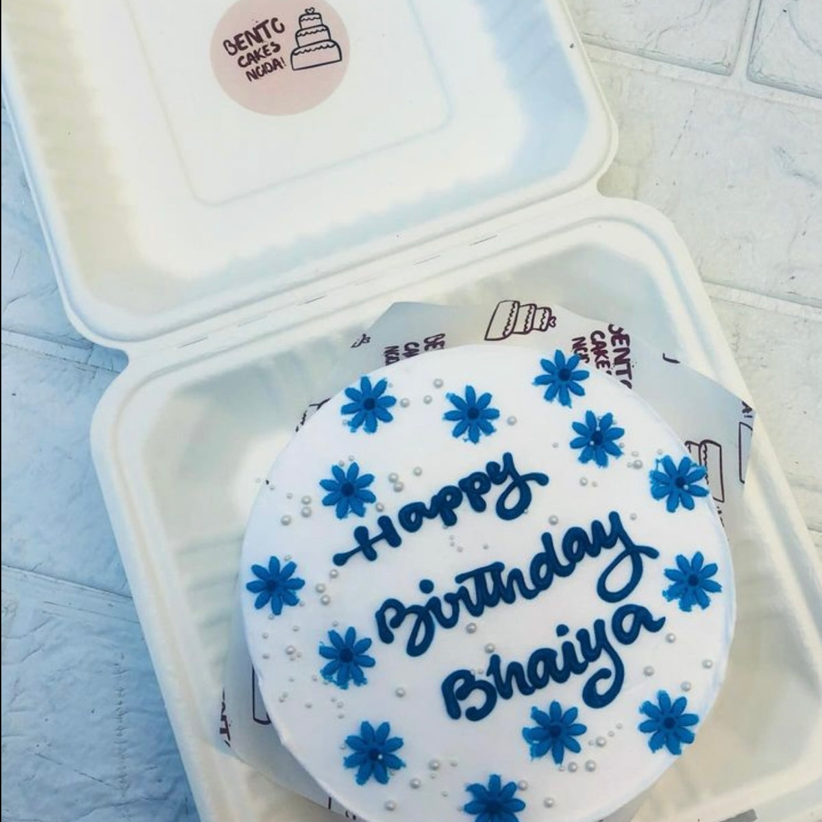 Blue Flower Bento Cake – Bento Cakes Noida