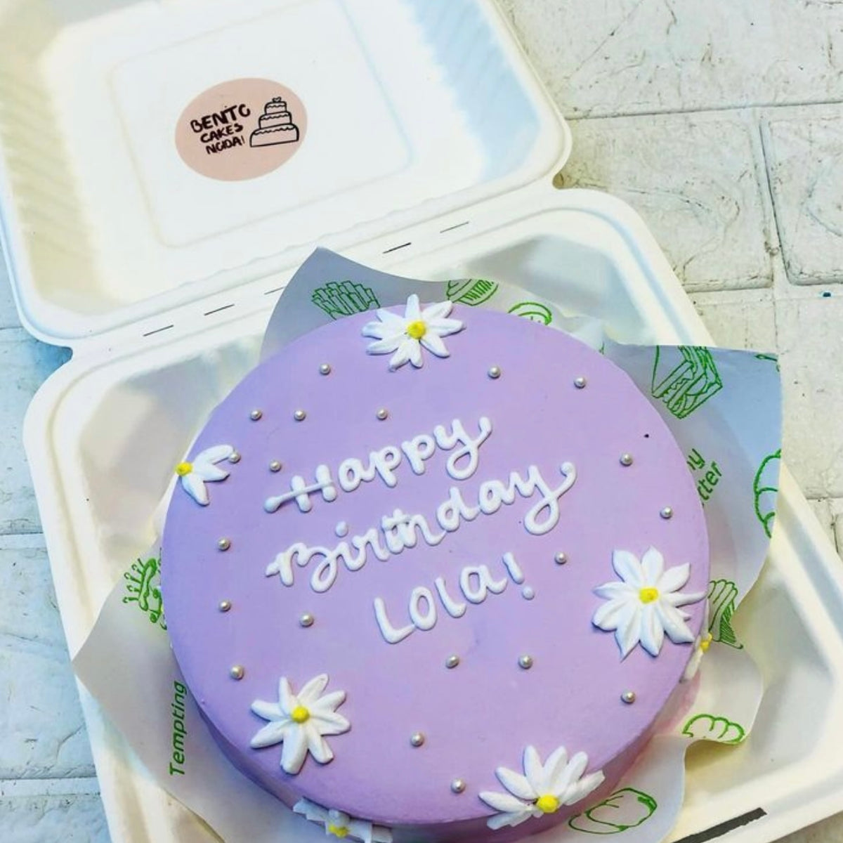 Aesthetic Purple Colored Bento Cake – Bento Cakes Noida