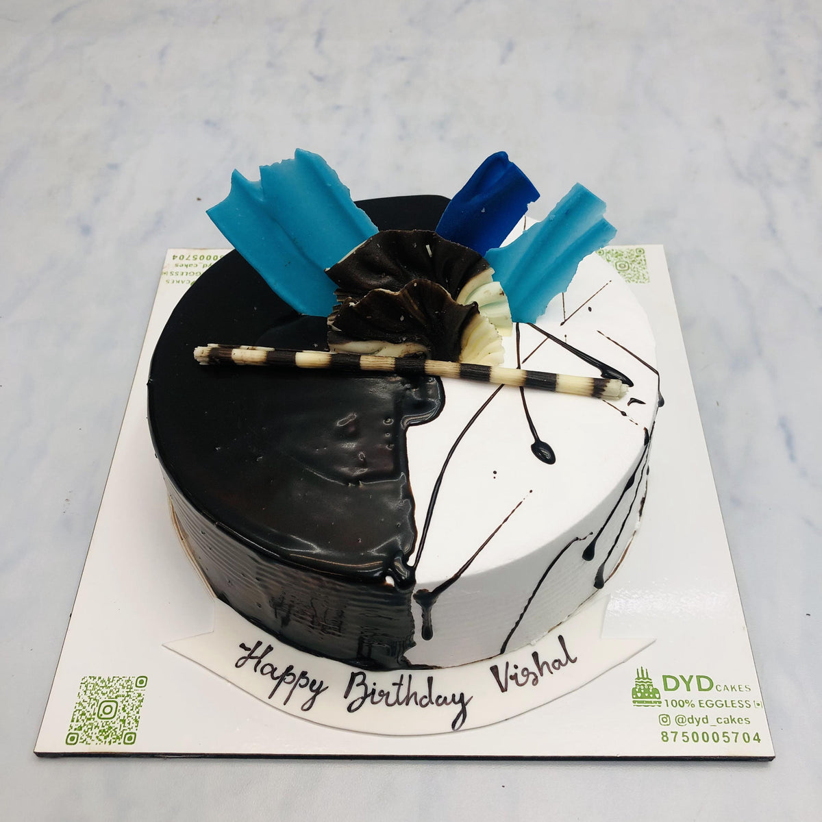 Brown White Chocolate Basic Cake – Bento Cakes Noida