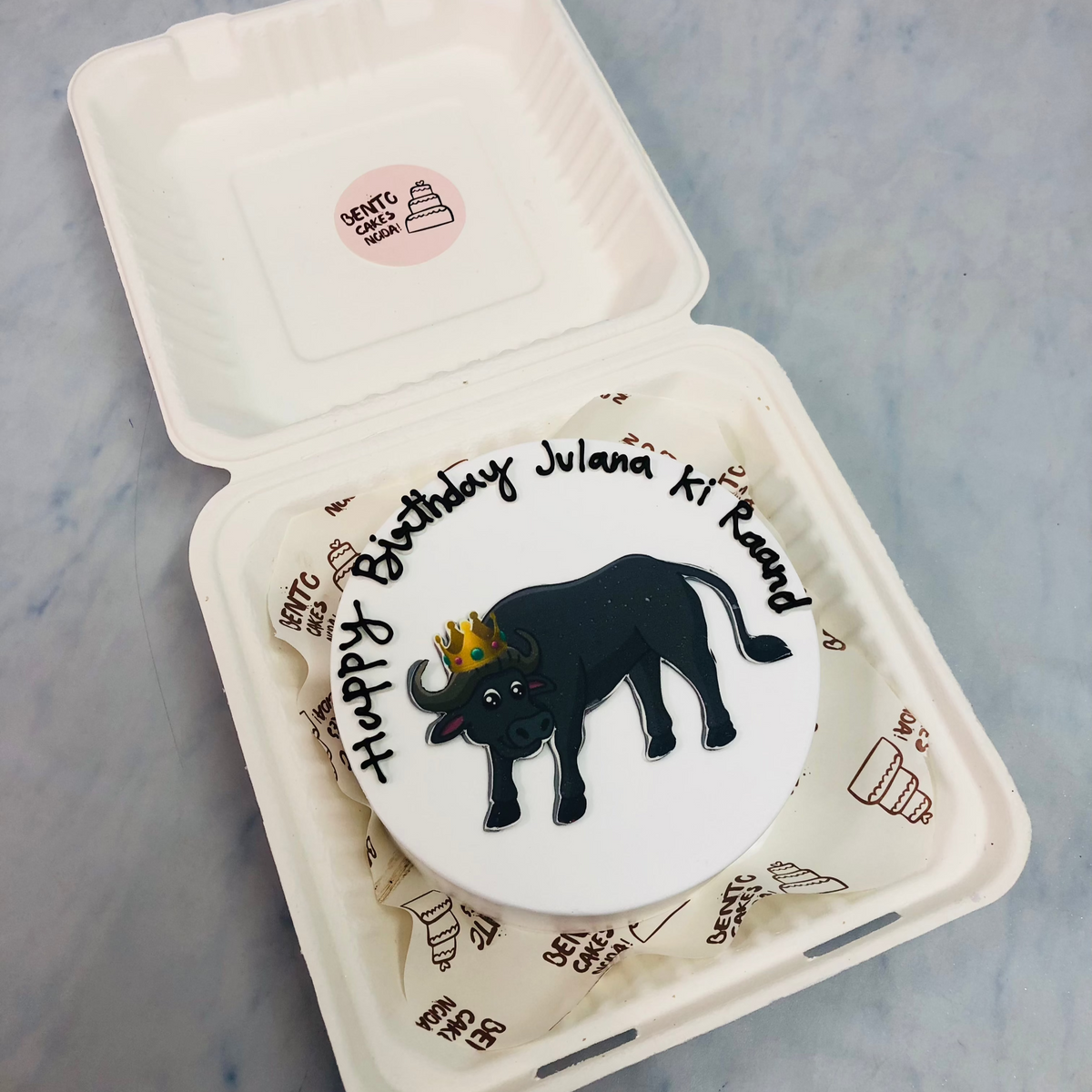 Buffalo Birthday Theme Bento Cake – Bento Cakes Noida