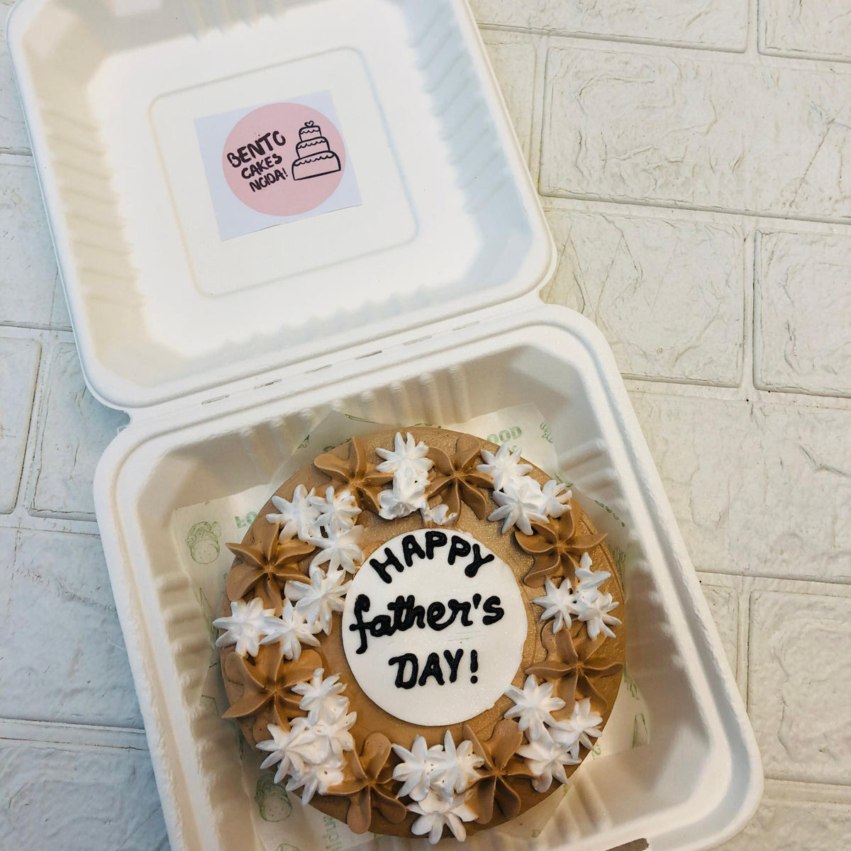 Father's Day Brown Floral Bento Cake – Bento Cakes Noida