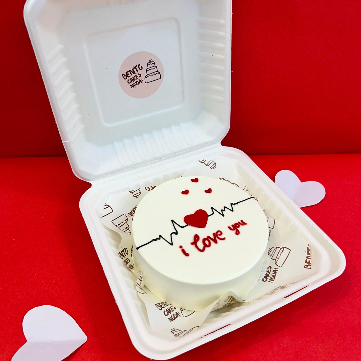 Heart Beat Theme Bento Cake – Bento Cakes Noida
