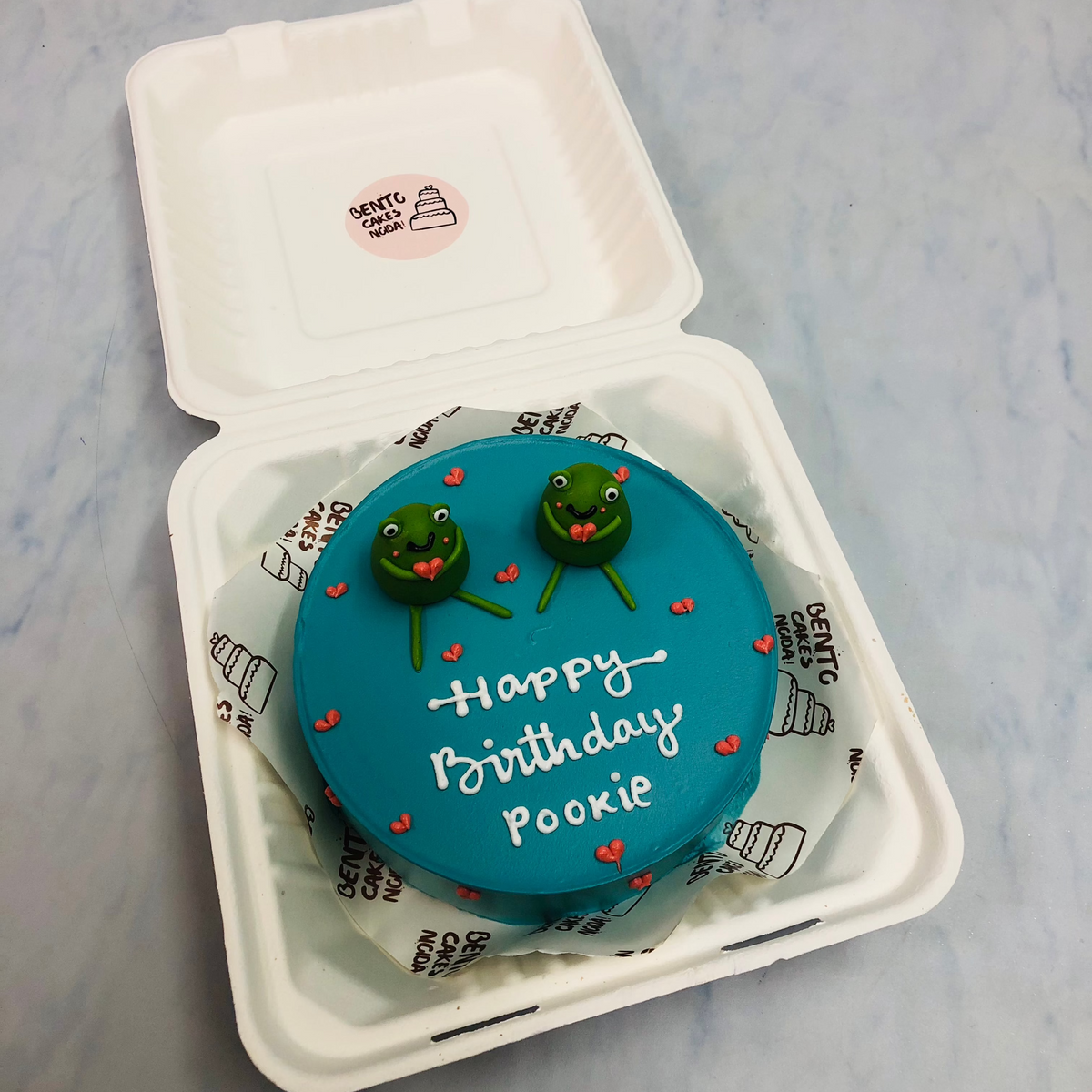 Pookie Theme Blue Bento Cake – Bento Cakes Noida