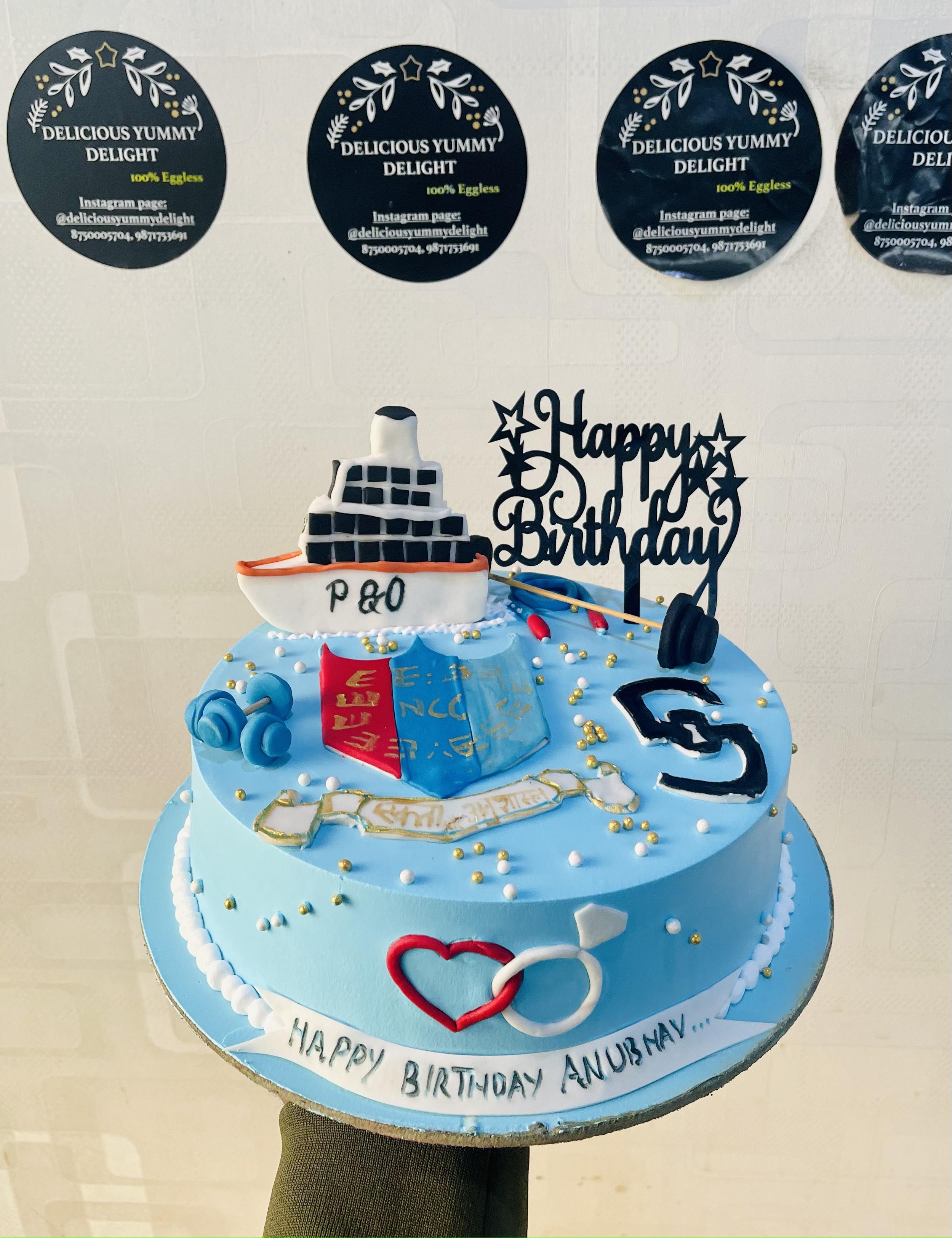 Sea Ship Theme Cake