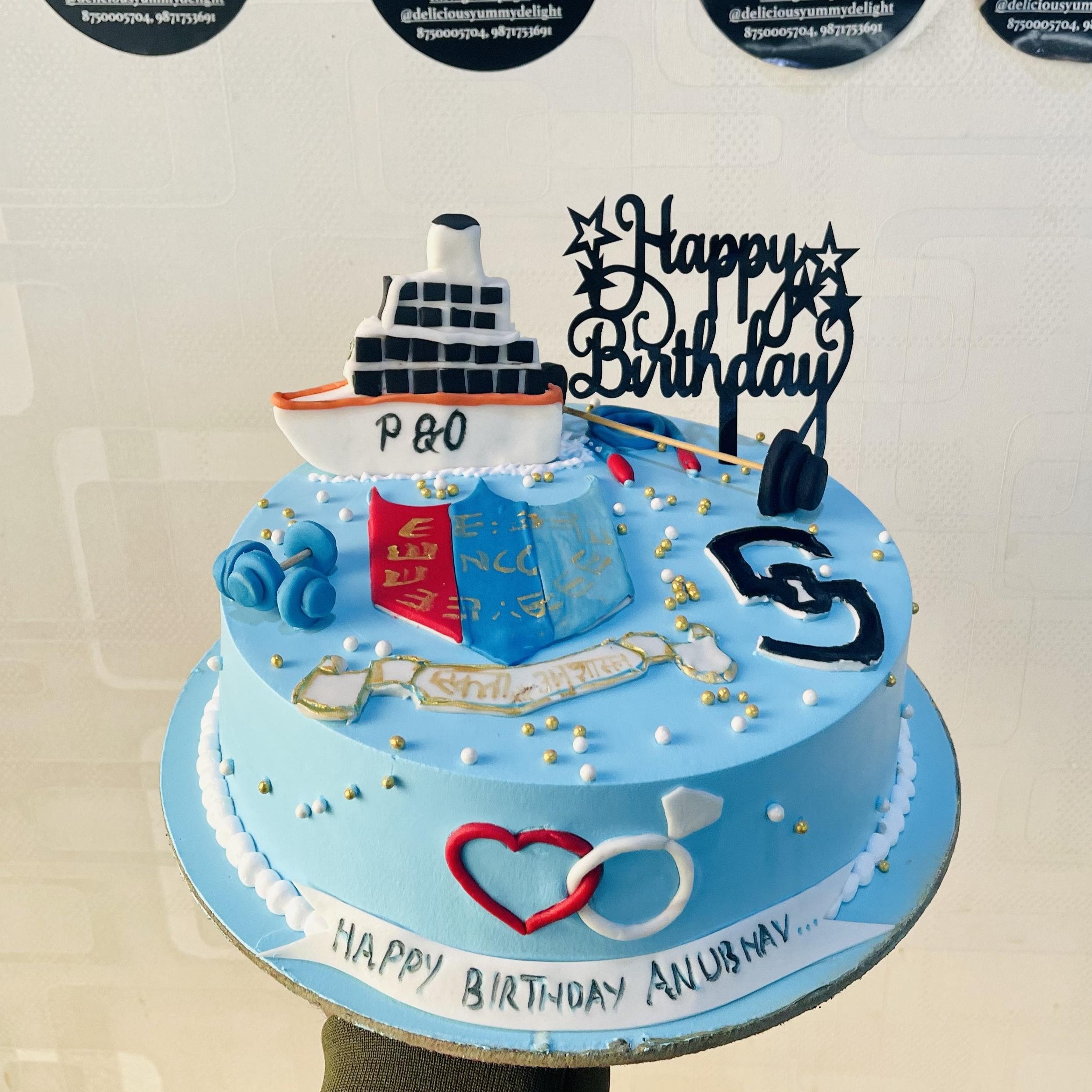 Navy Ship Theme Cake