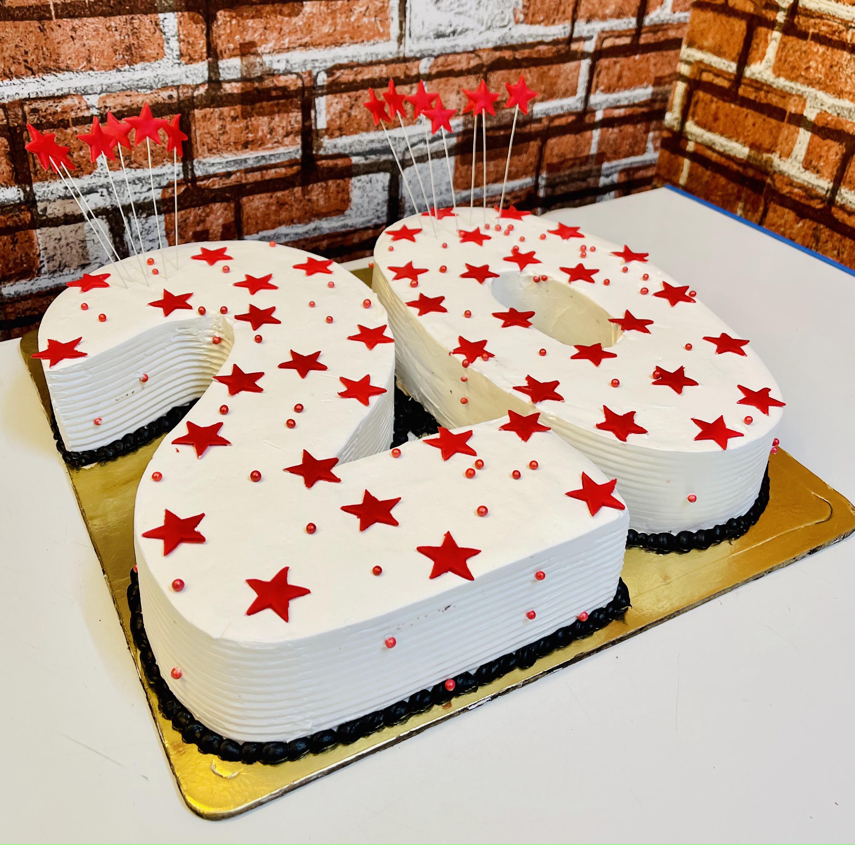 Star Burst Number 20 Cake