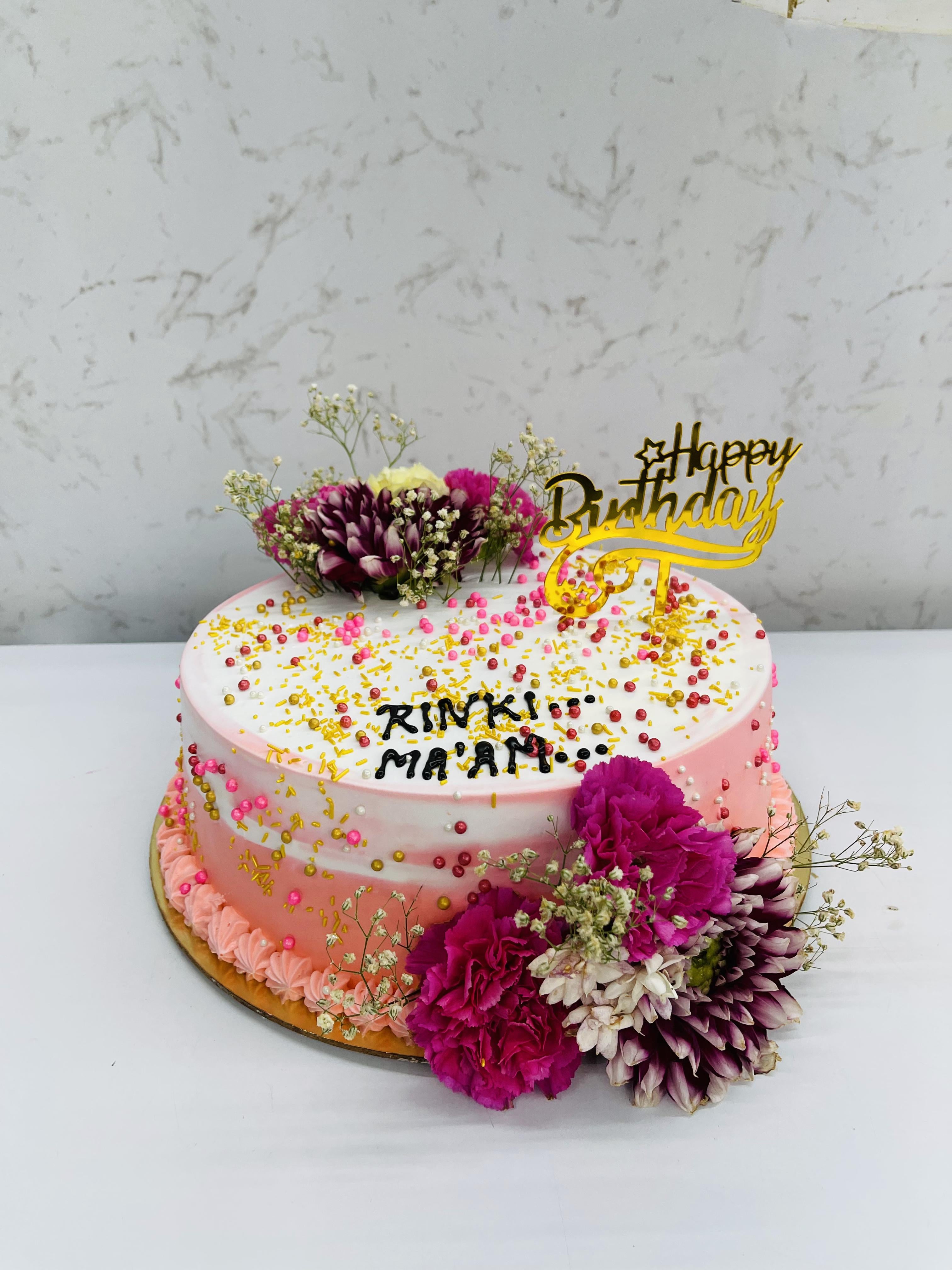 Violet Flowers Cake 2