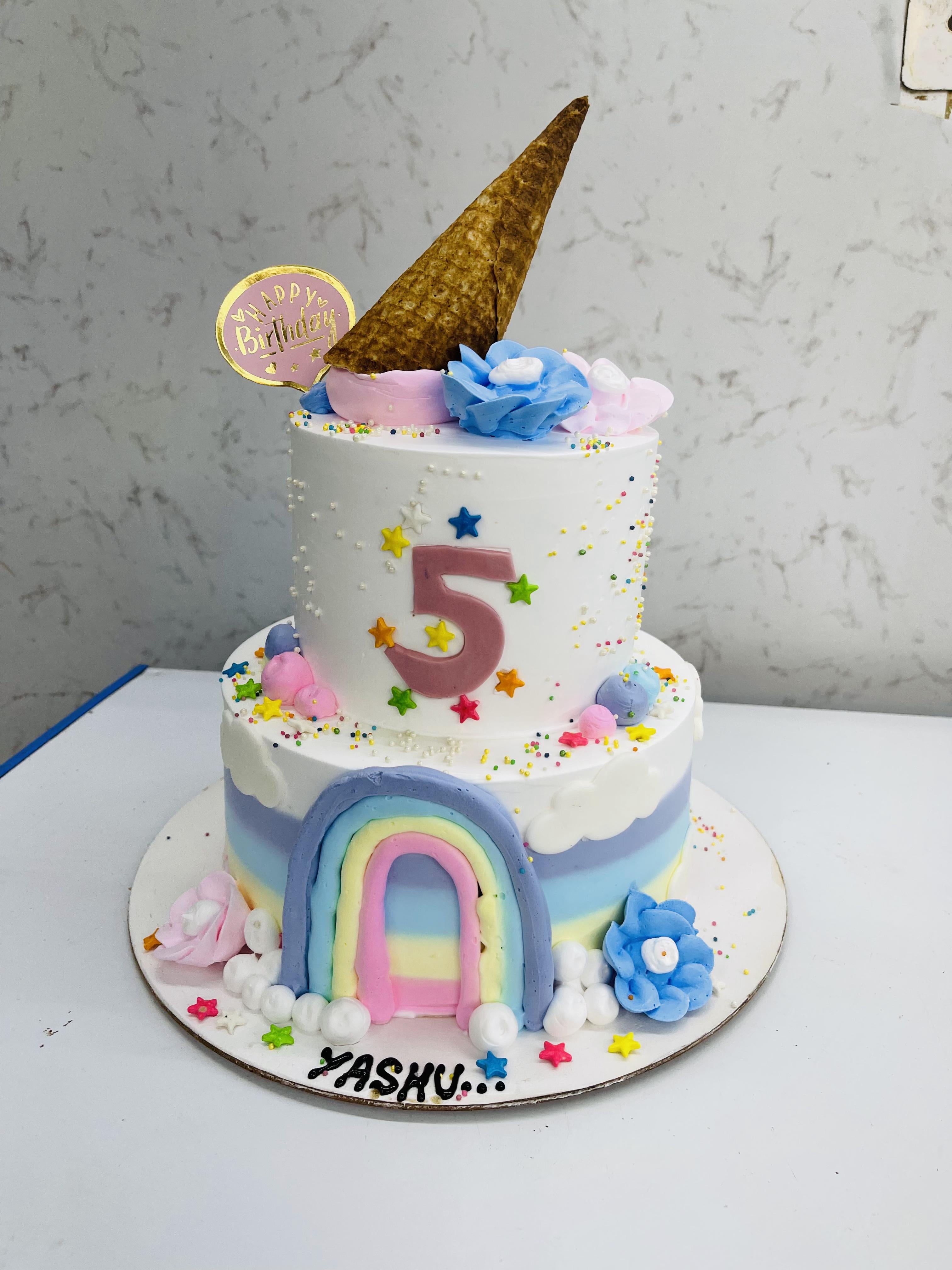 Rainbow Cake For Little Baby