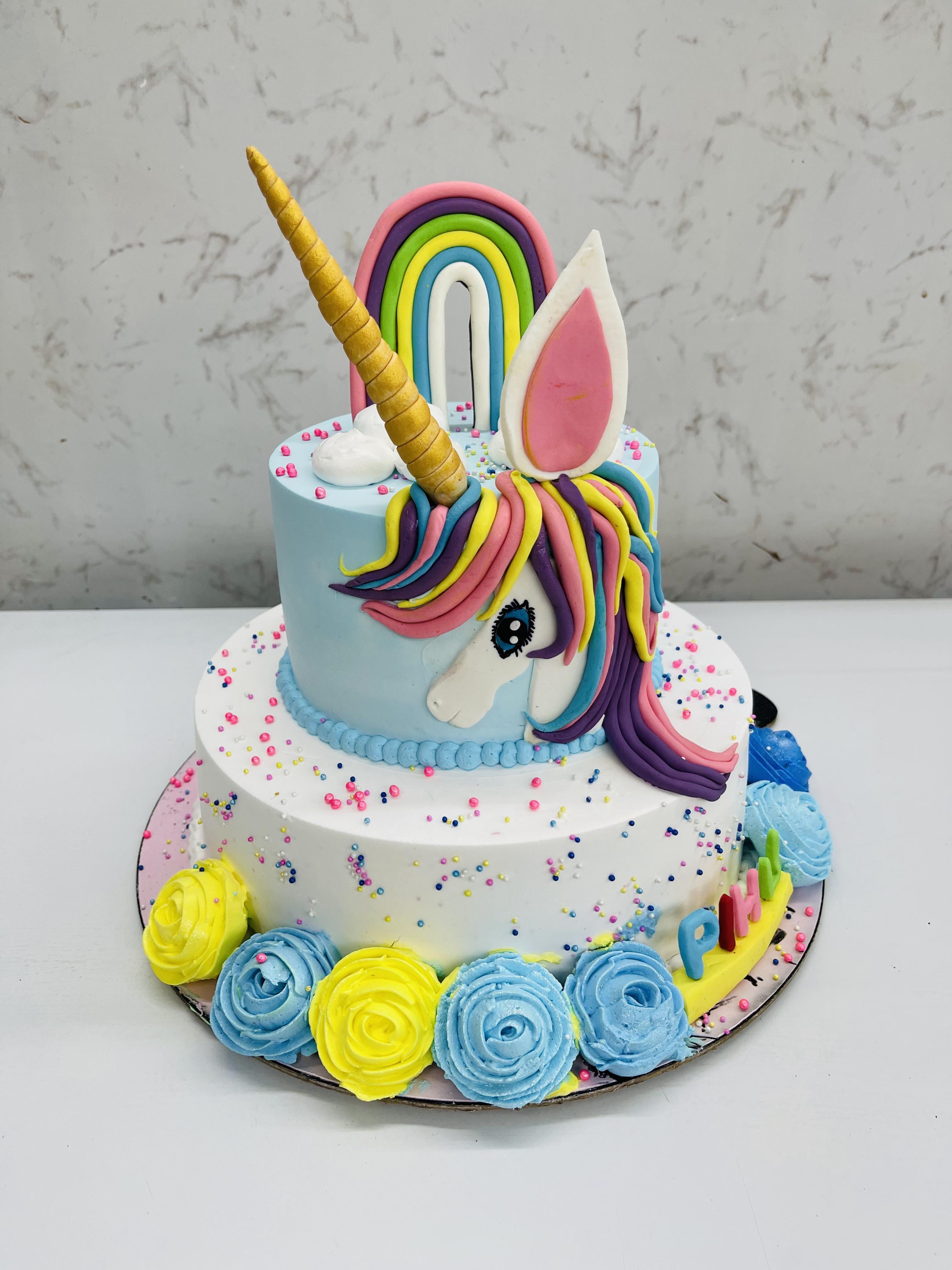 Rainbow Unicorn Cake