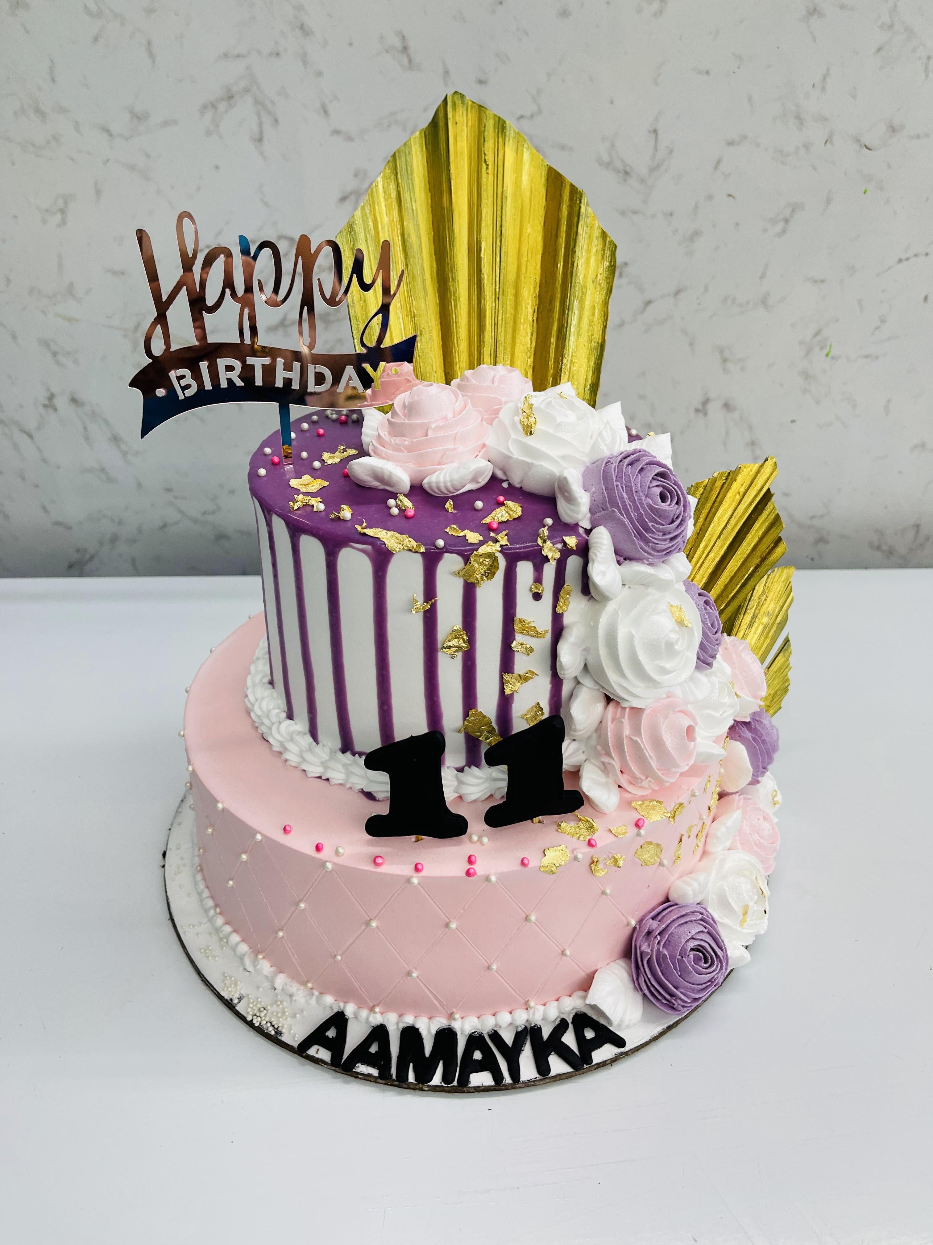 Purple Ribbon Cake
