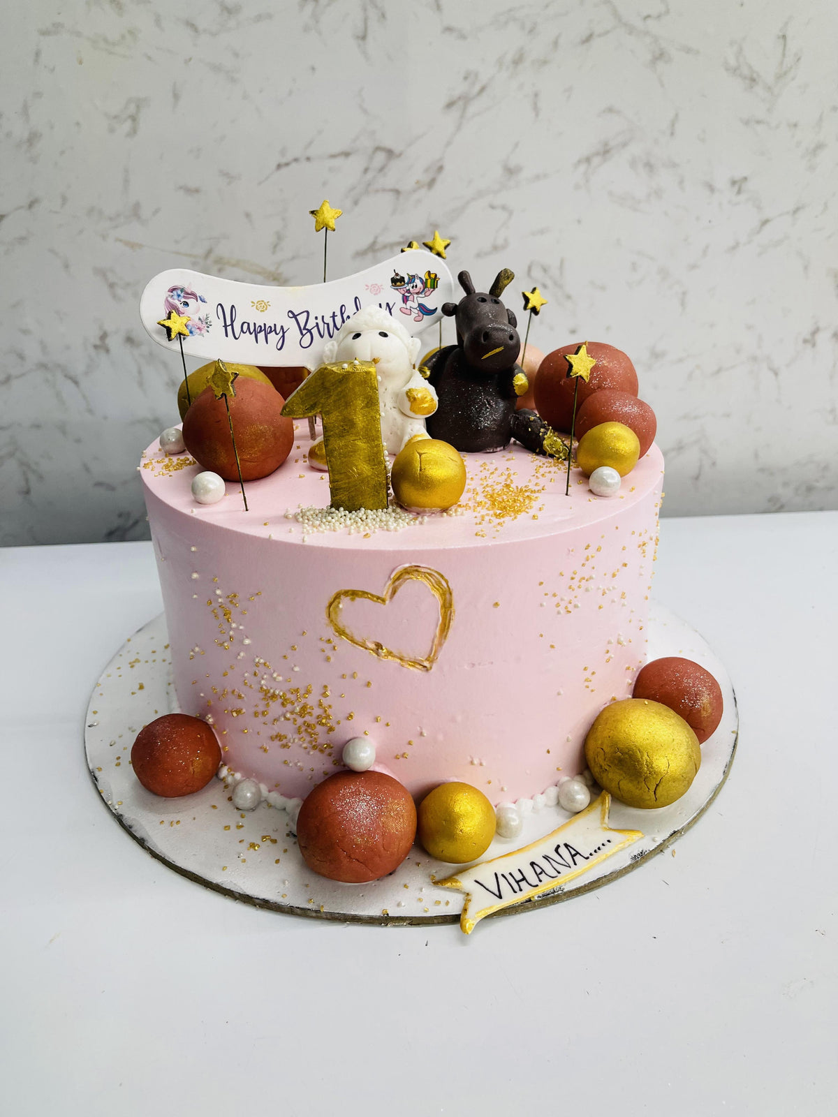 Animal Theme Baby Cake