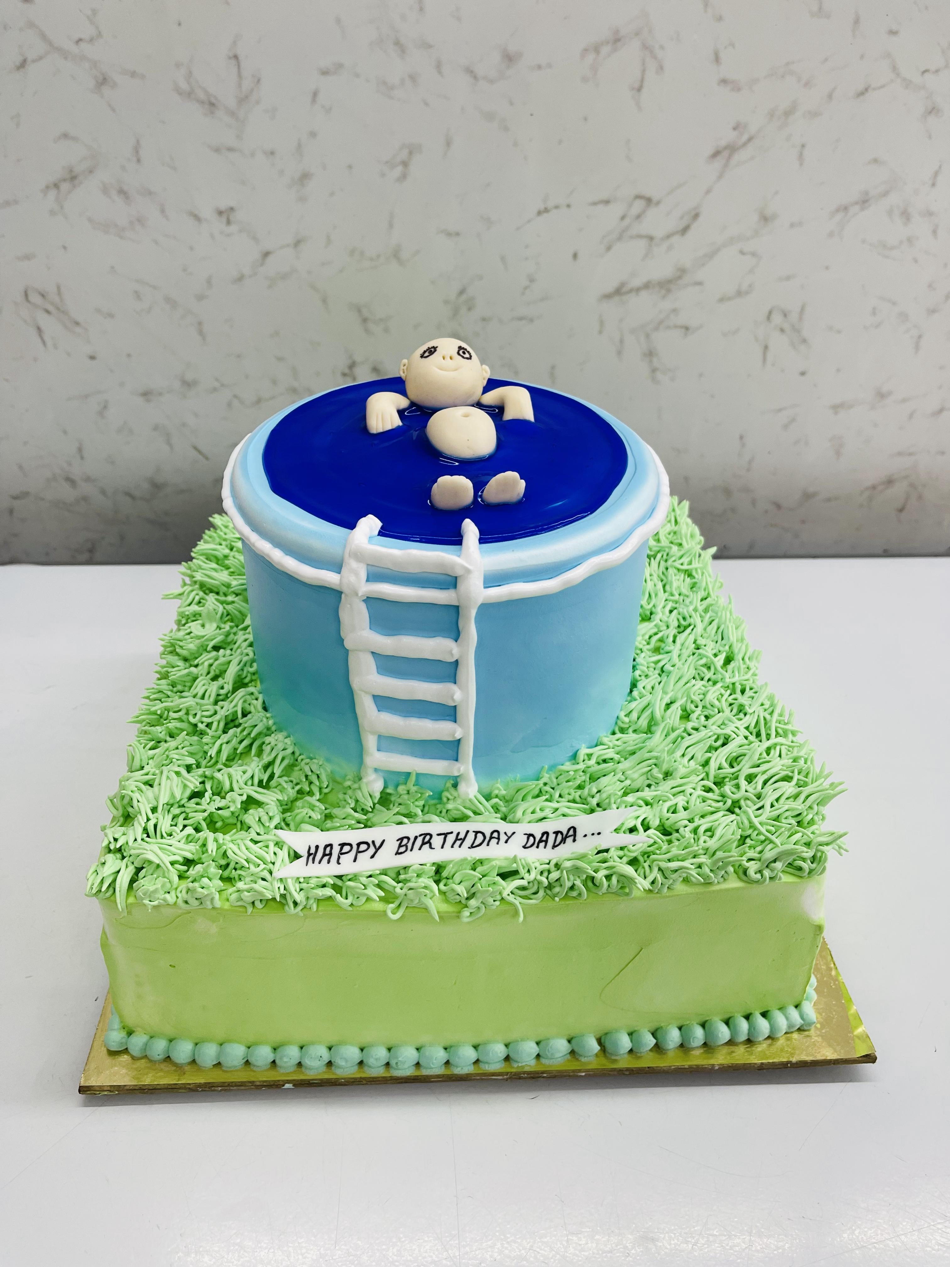 Swimming Theme Cake