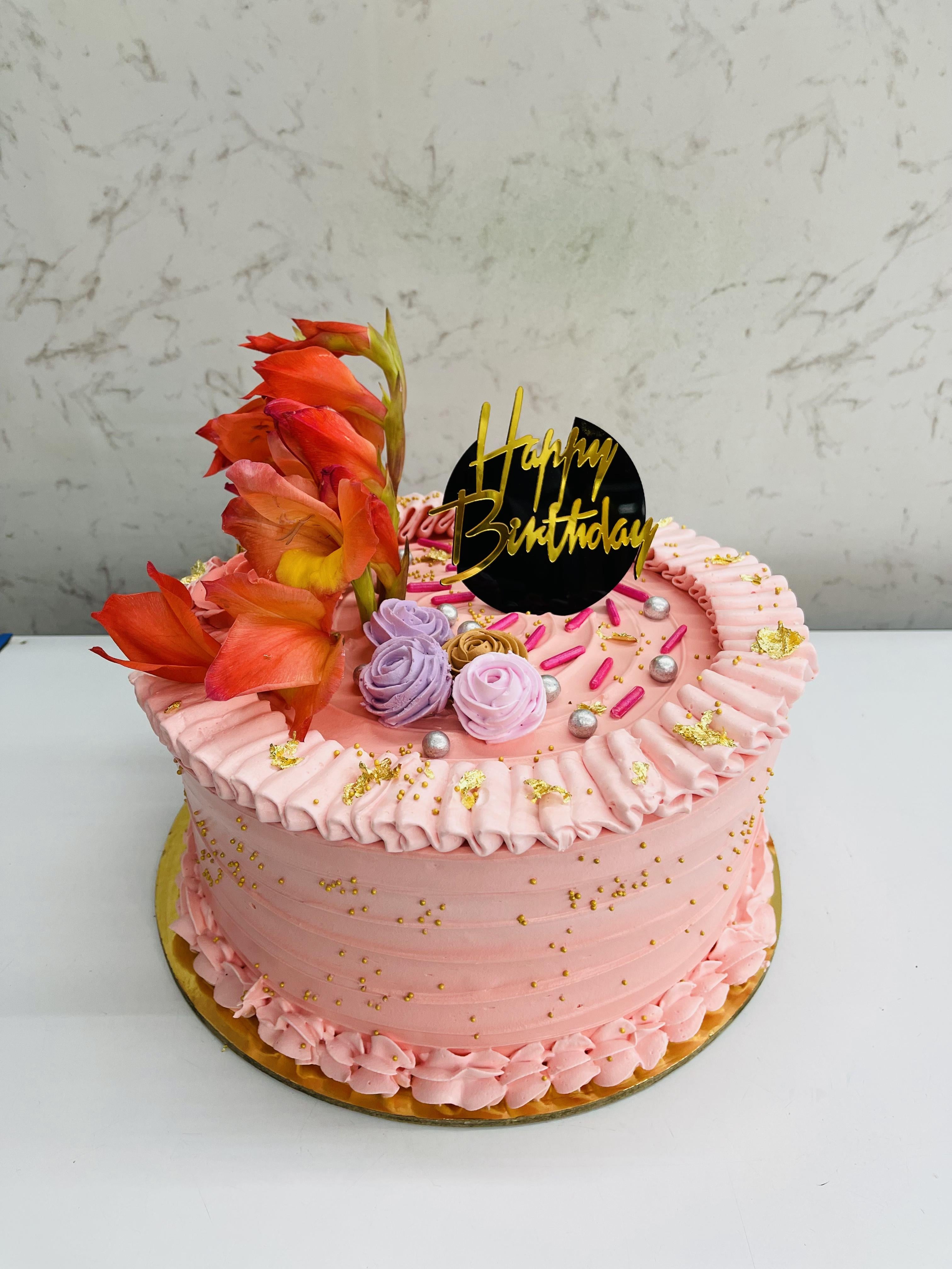 Pink Flower Cake