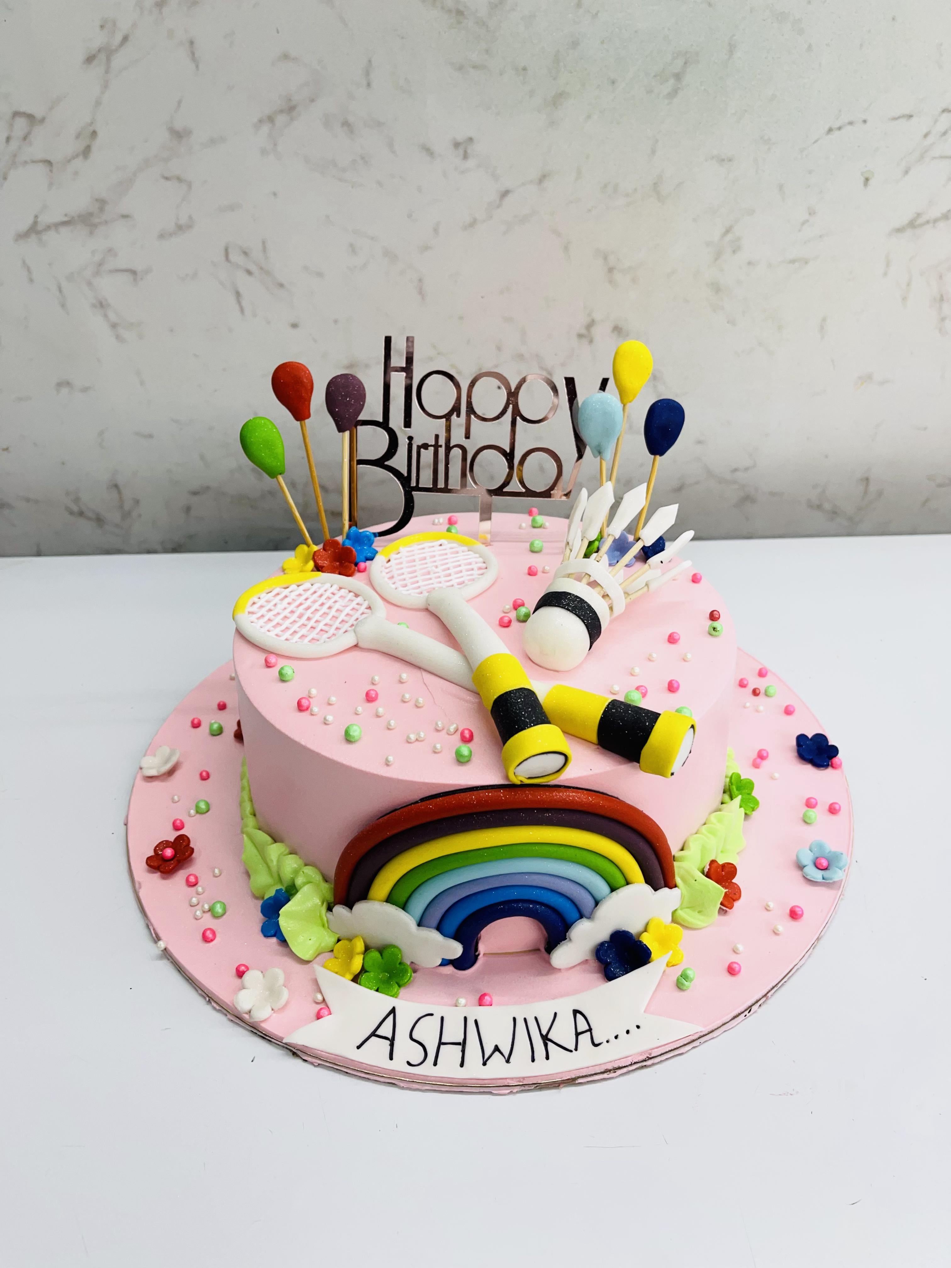 Badminton Theme Cake
