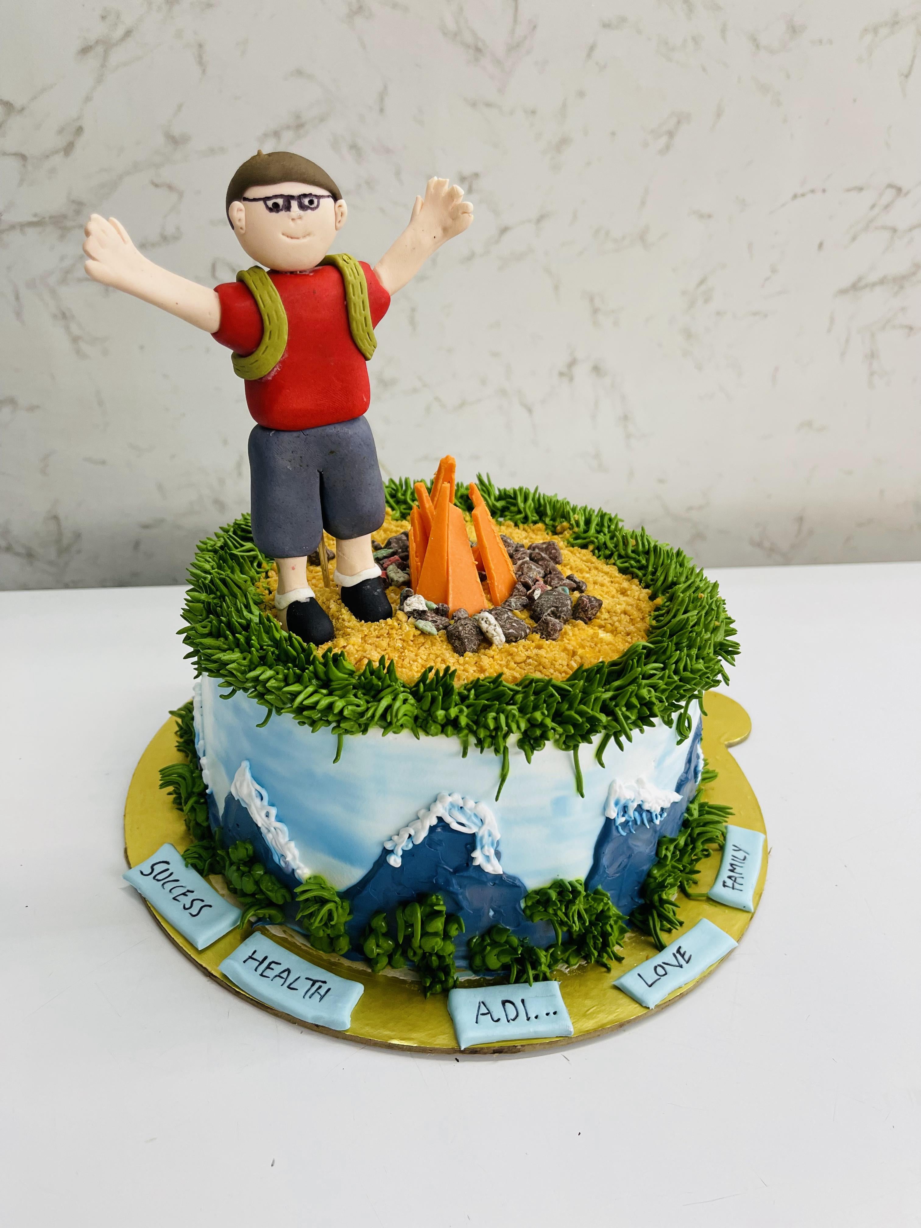 Camping Theme Cake