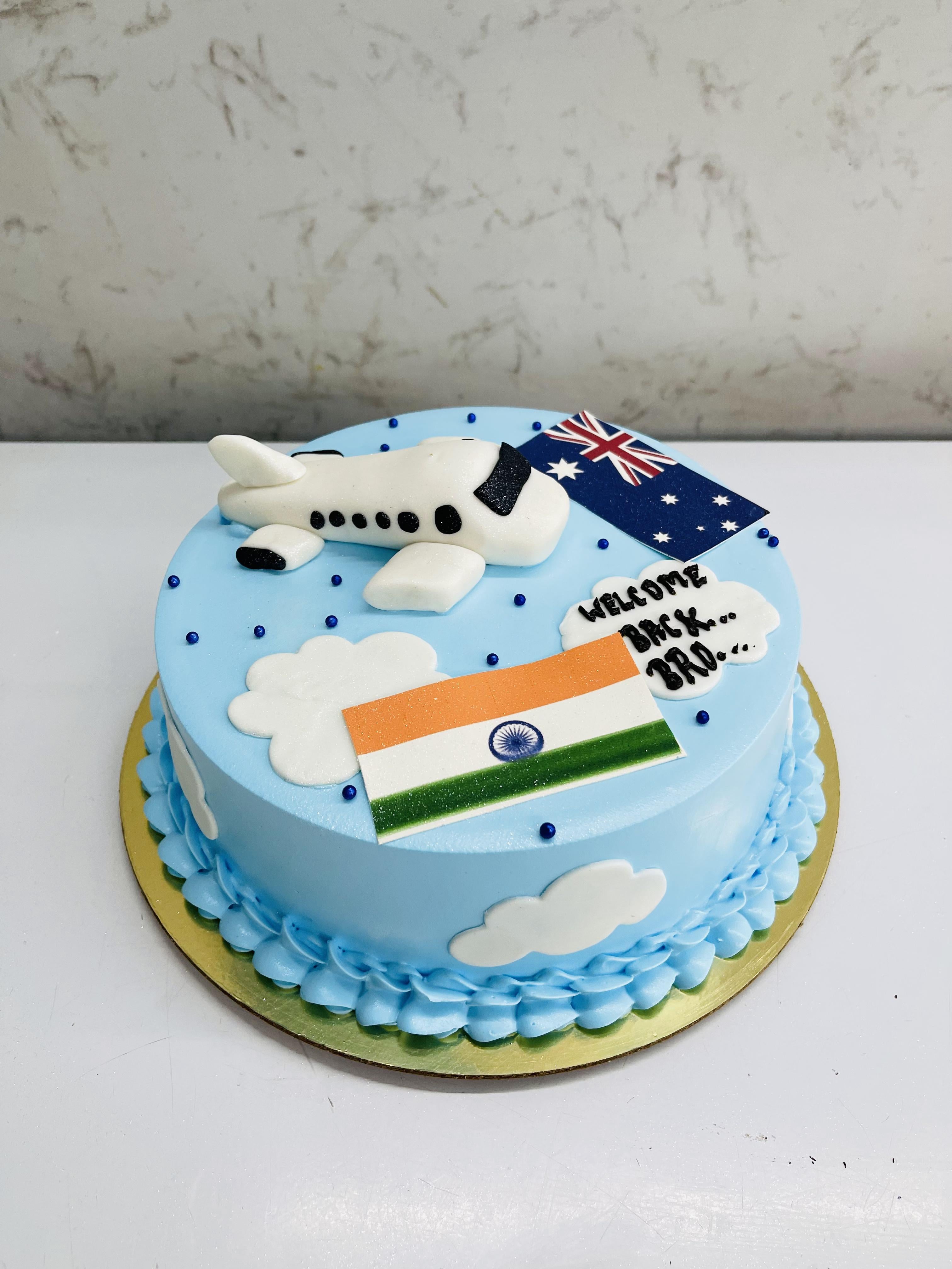 India To Australia Flight Cake