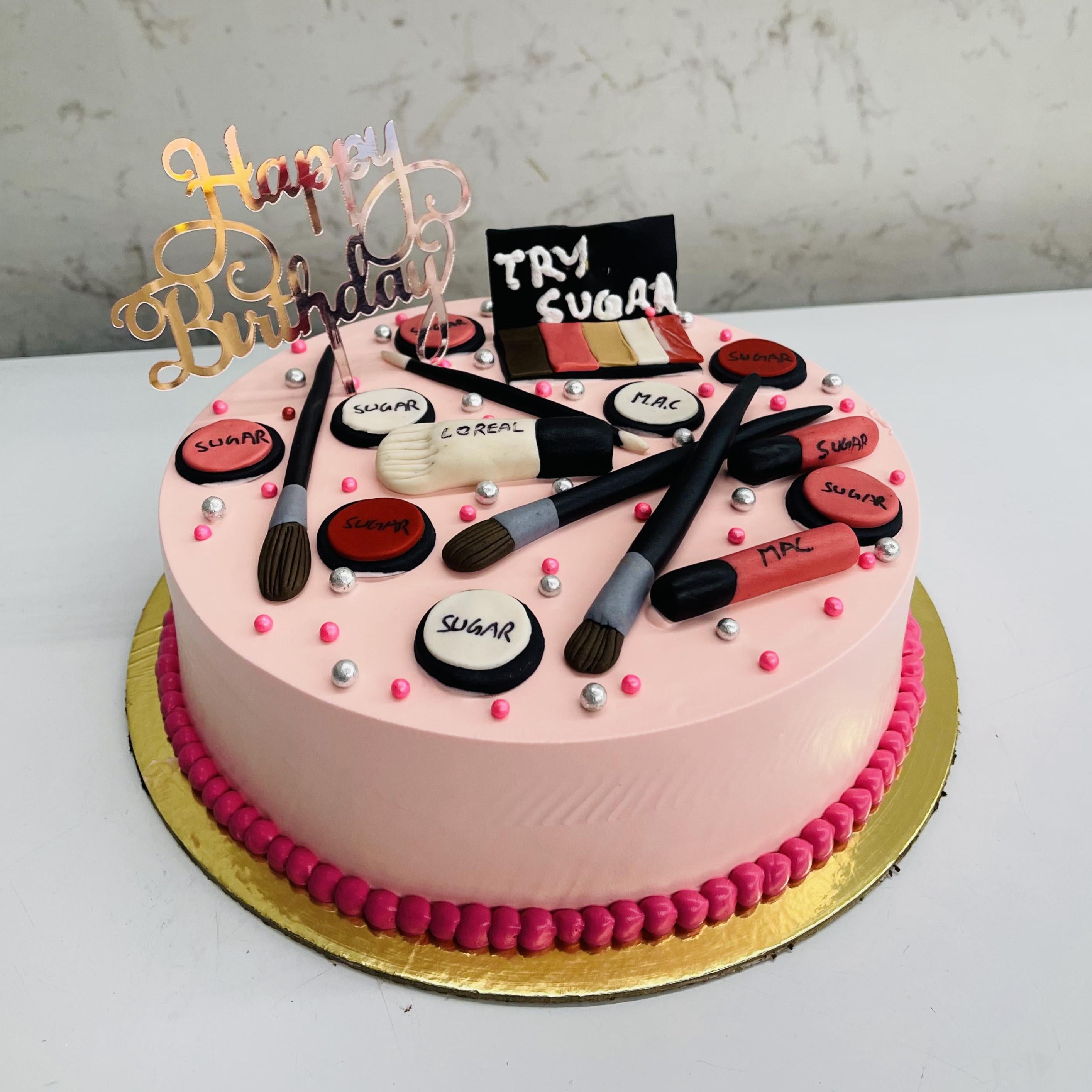 Pink Make Up Cake