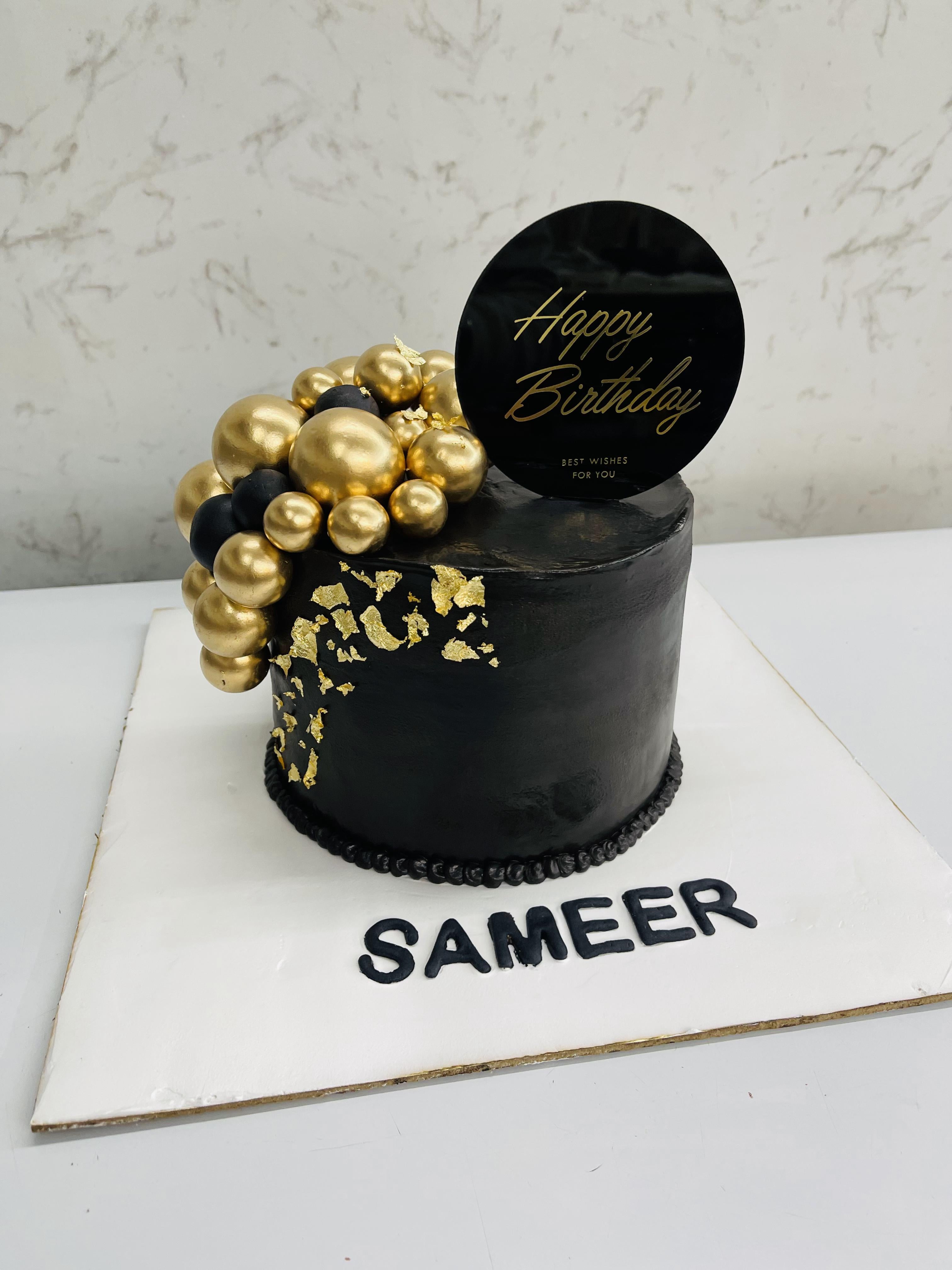 Gold Black Choco Cake