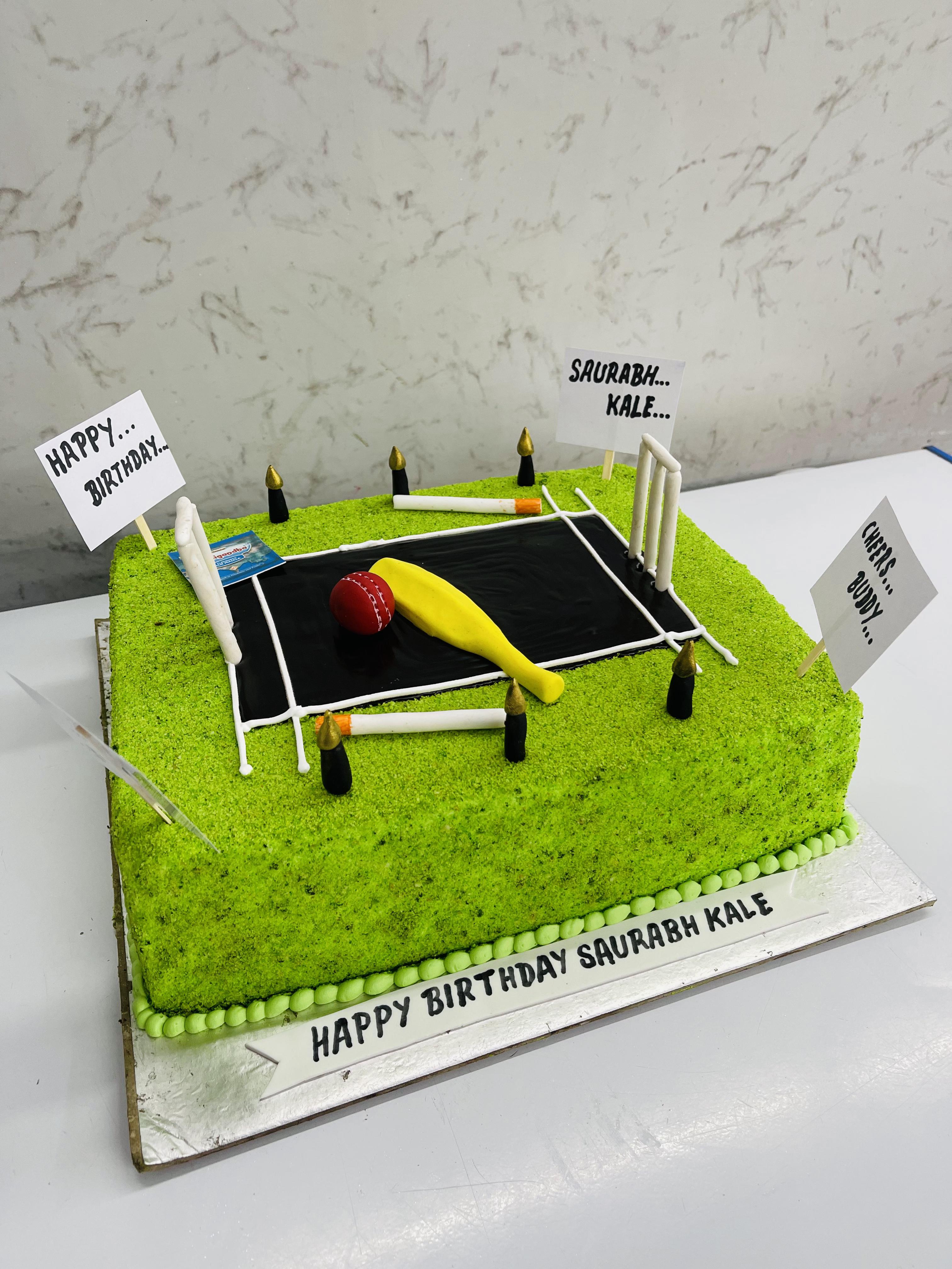 Buttercup Cricket Set Cake