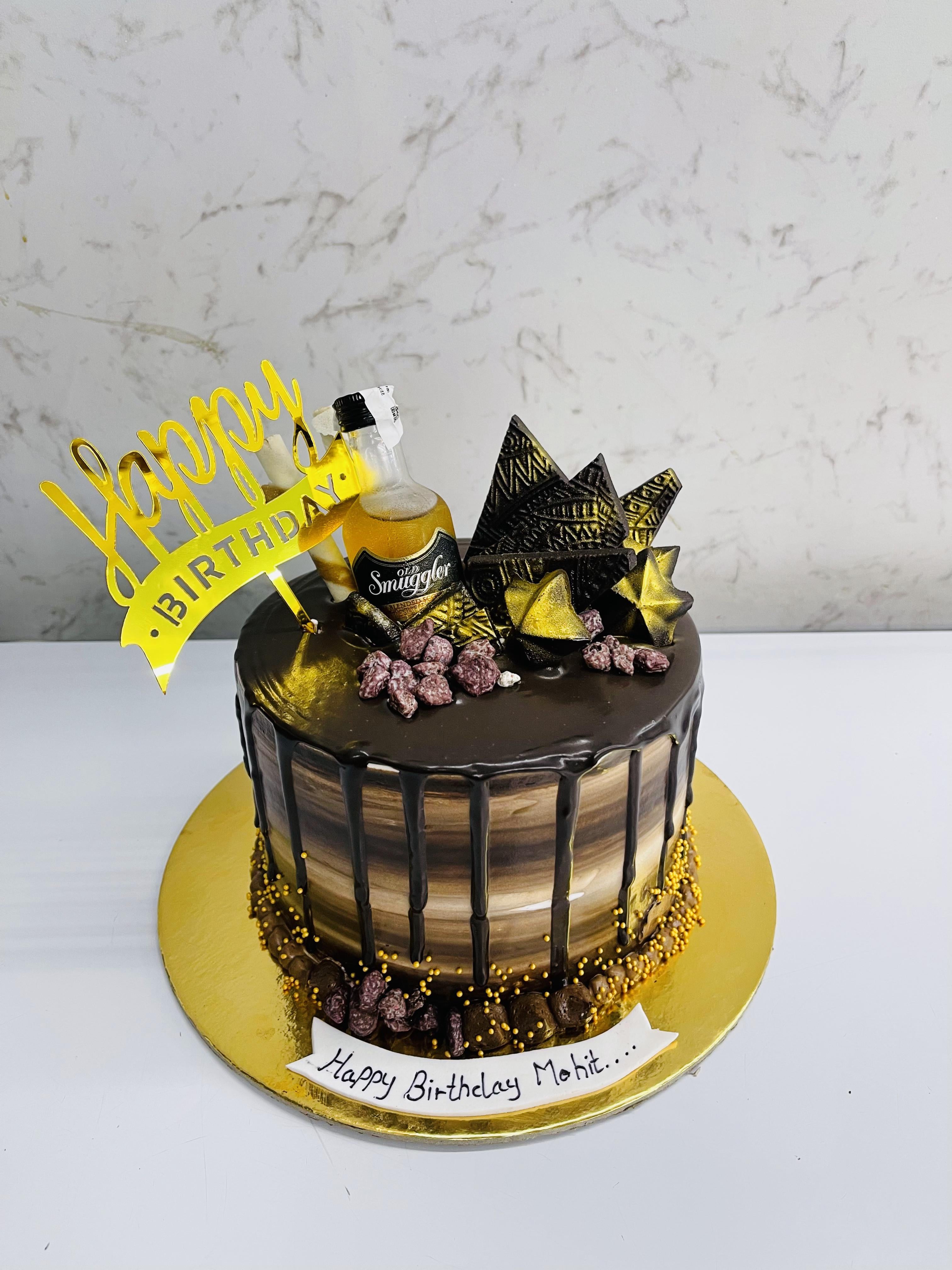 Dark Chocolate Drip Cake 1