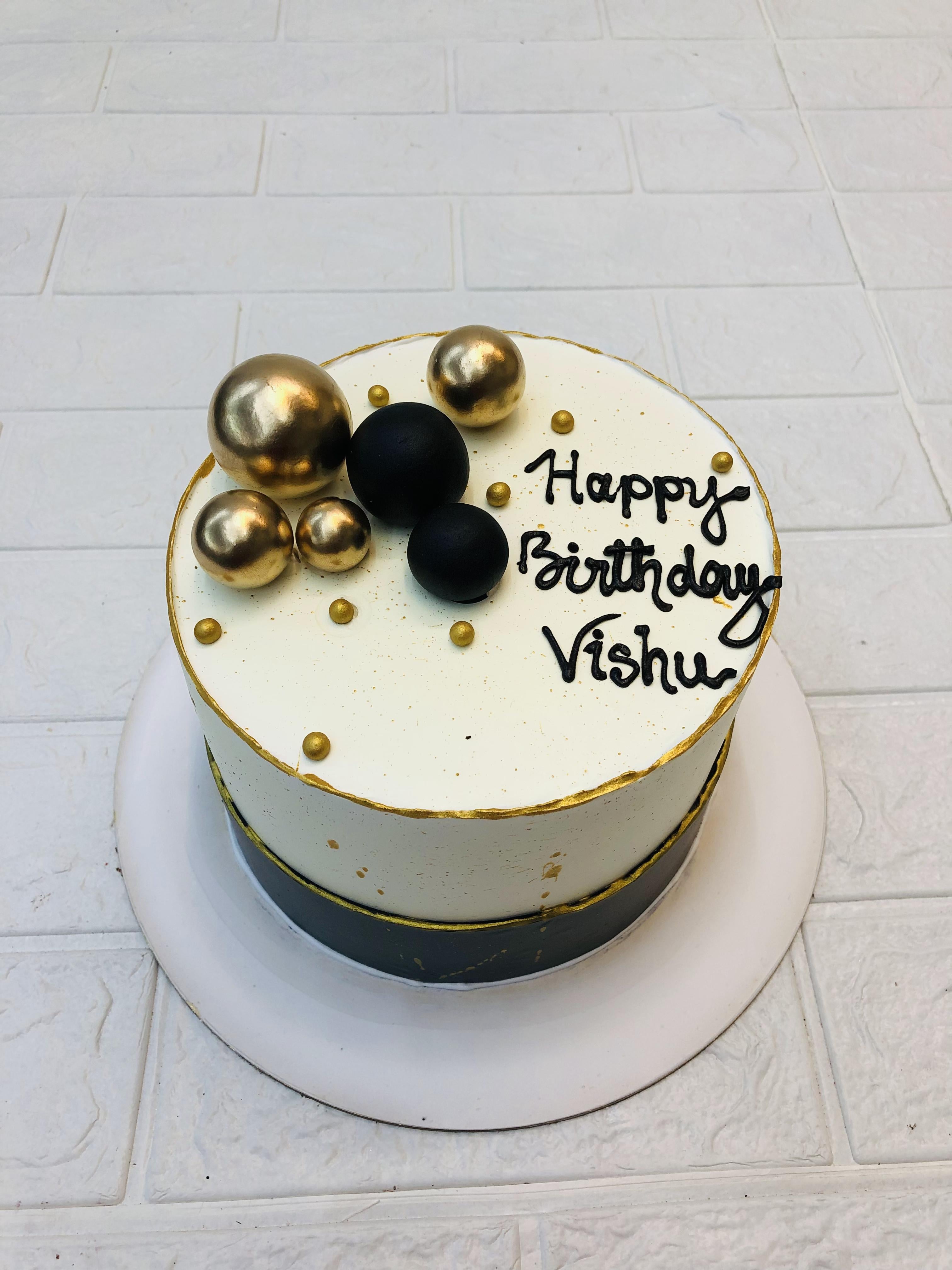 White Black Basic Cake