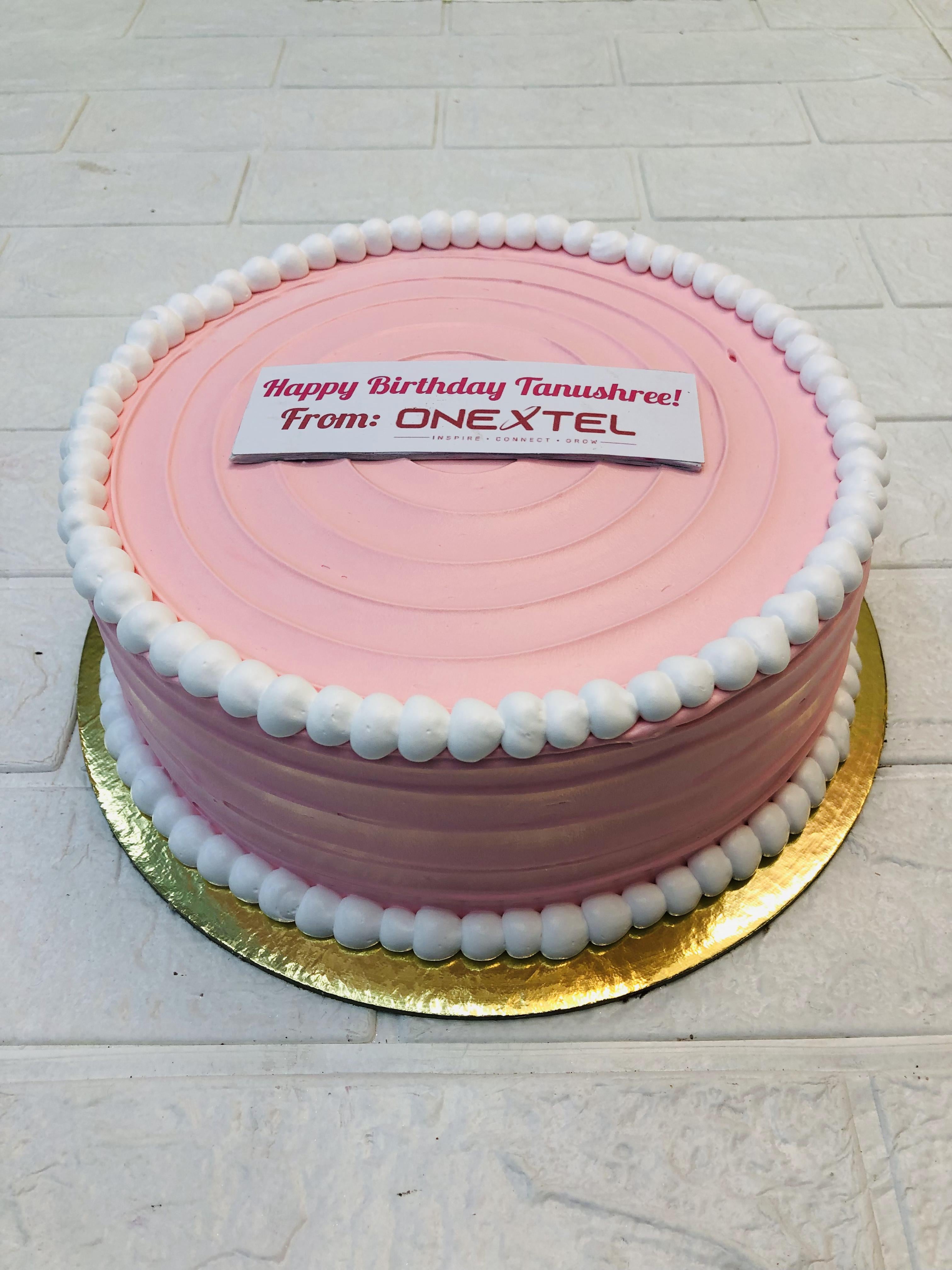 Pink Theme Birthday Cake