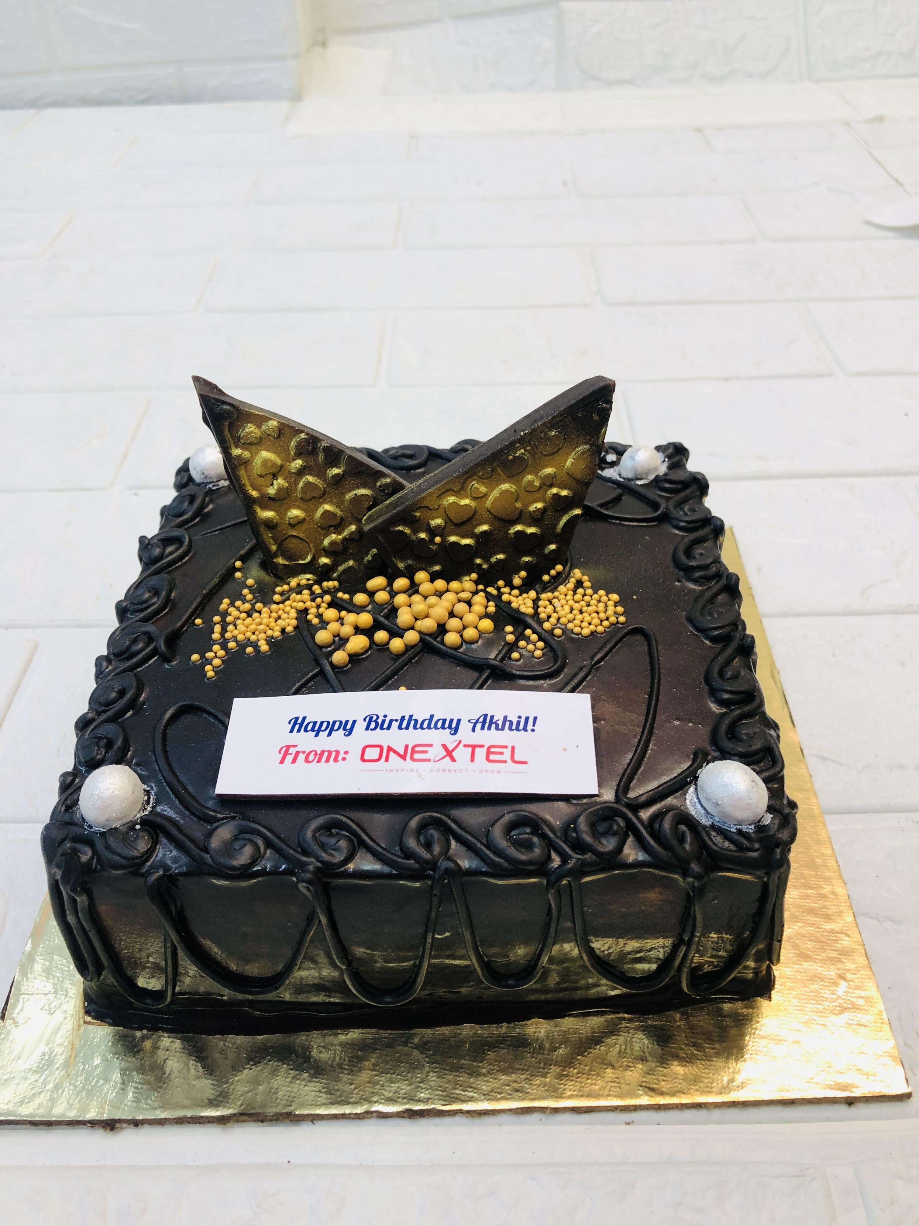 Black Chocolate Square Cake