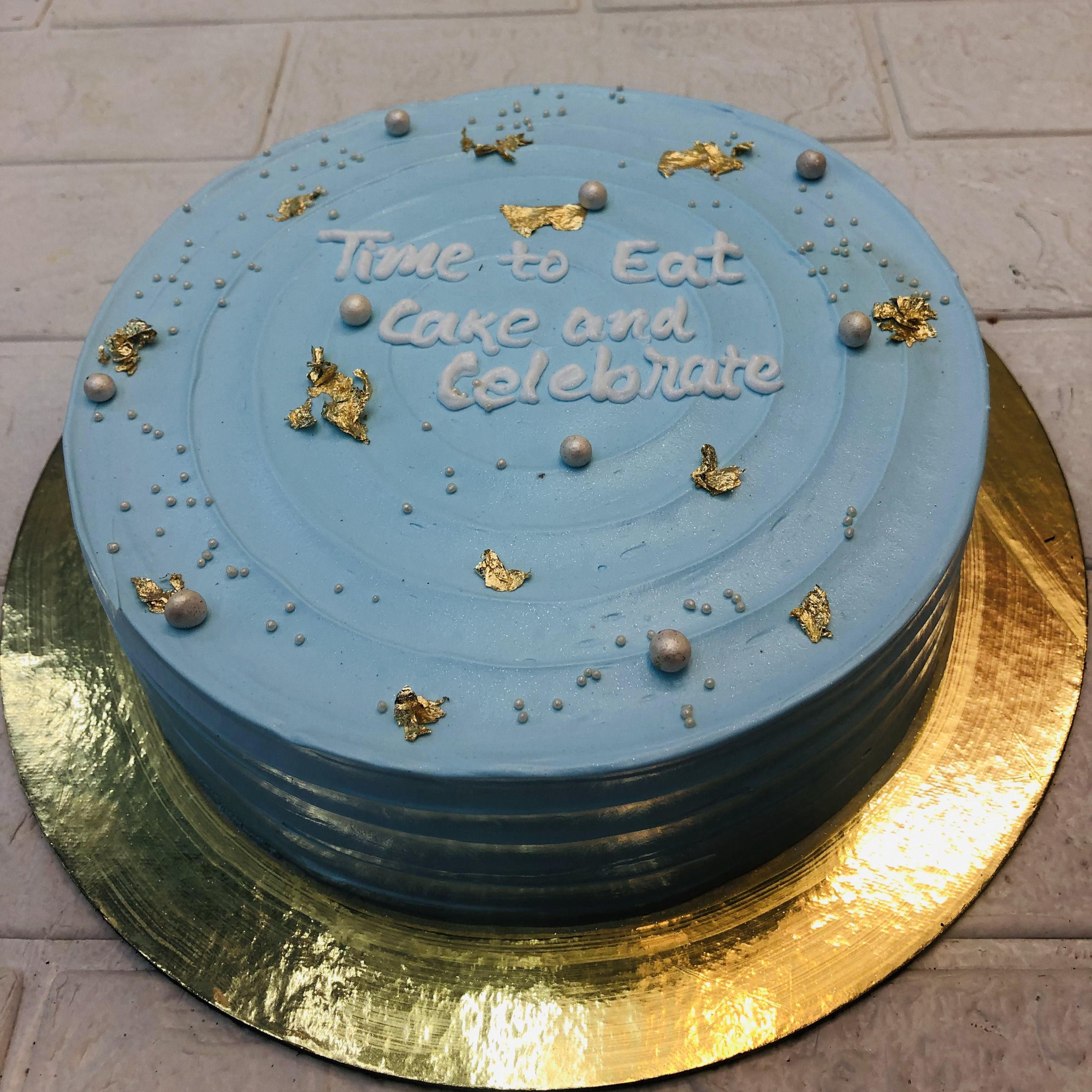 Aesthetic Blue Pretty Cake
