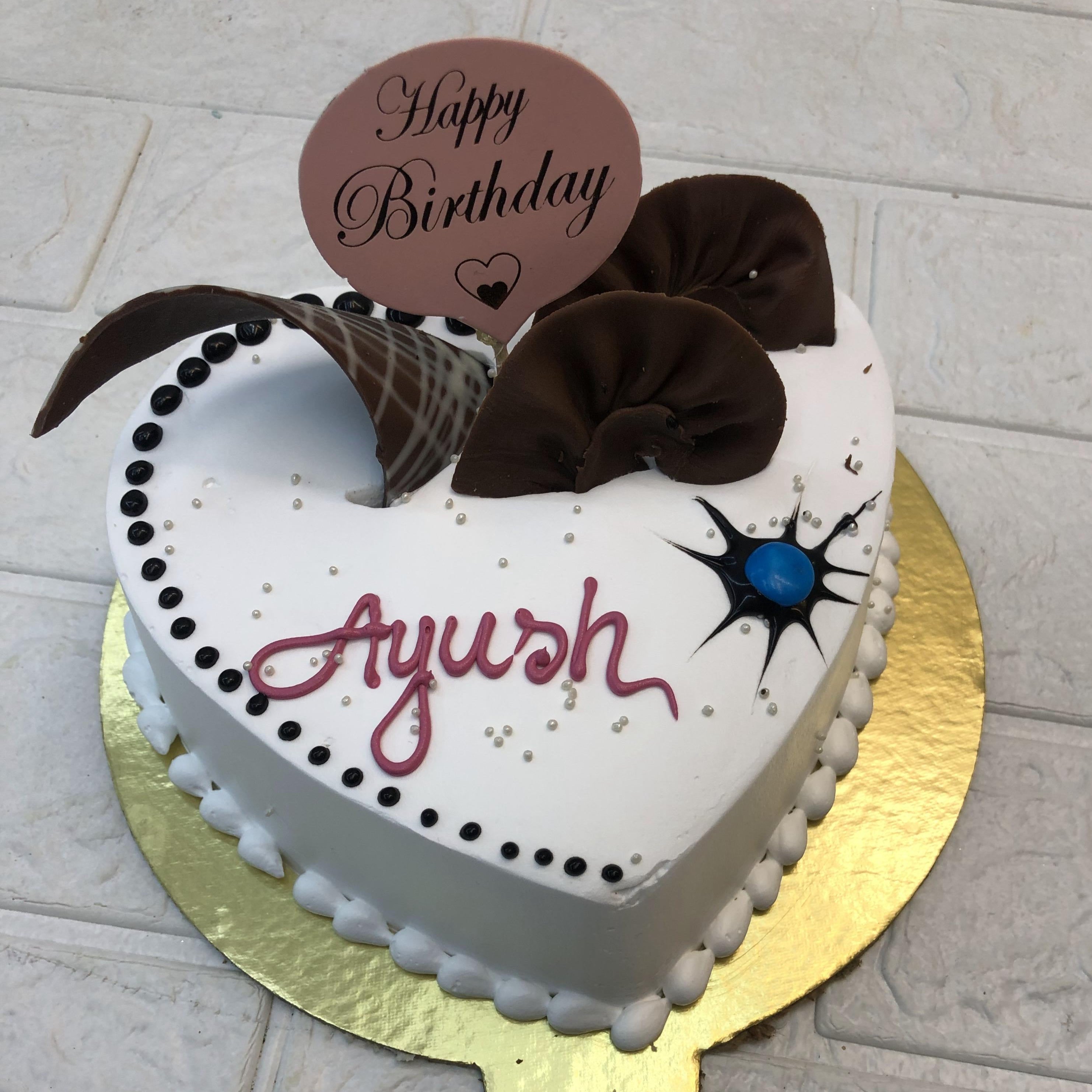 White Forest Birthday Cake