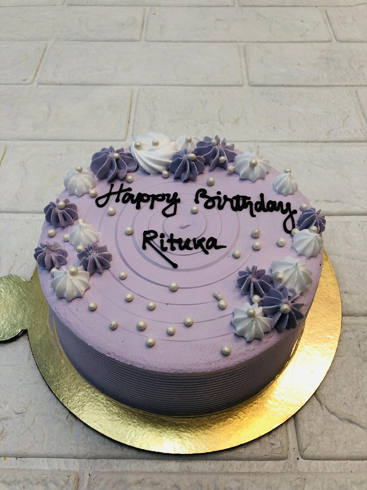 Purple Florals Cake