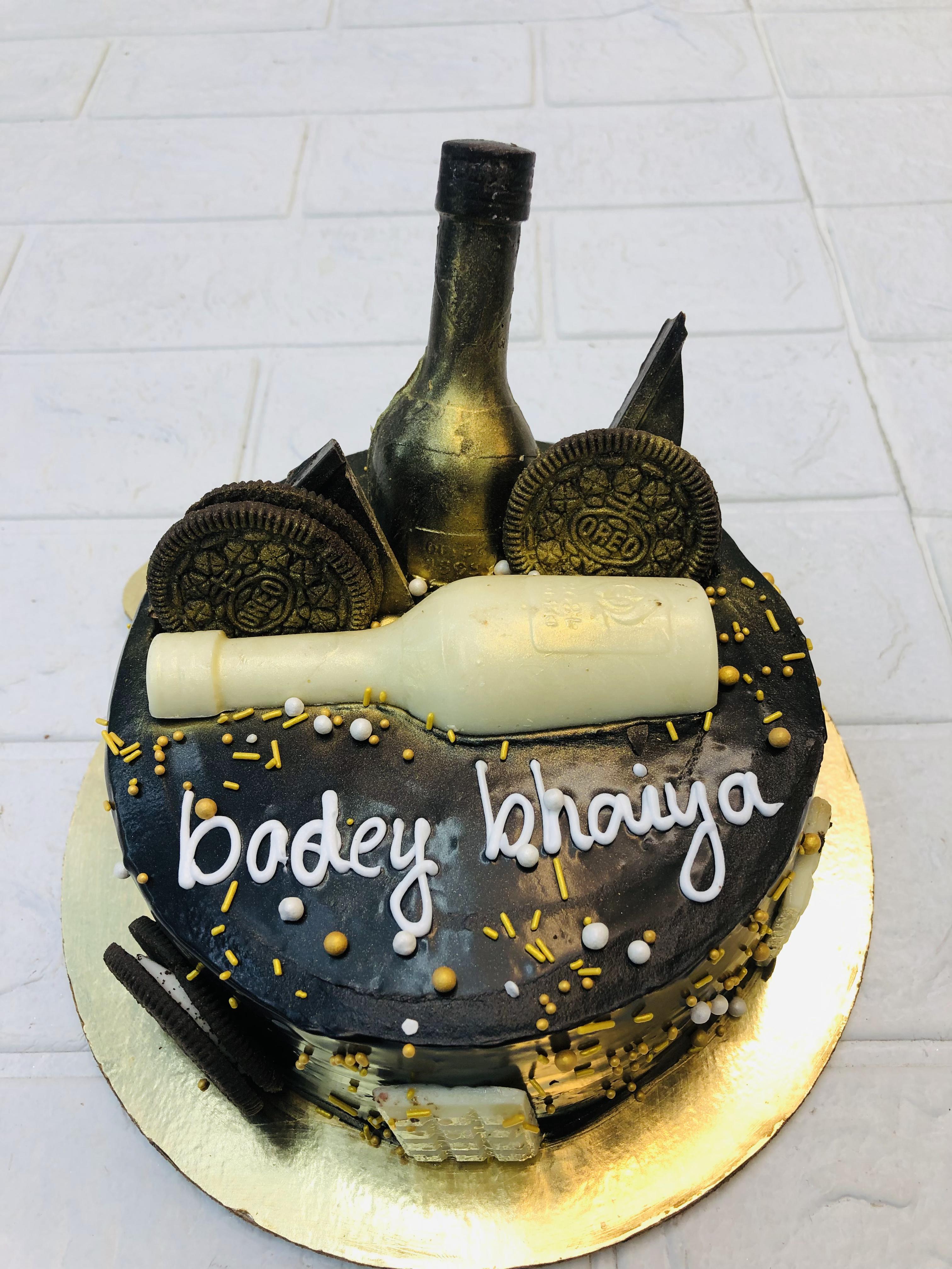 Liquor Bottle Theme Chocolate Cake 2