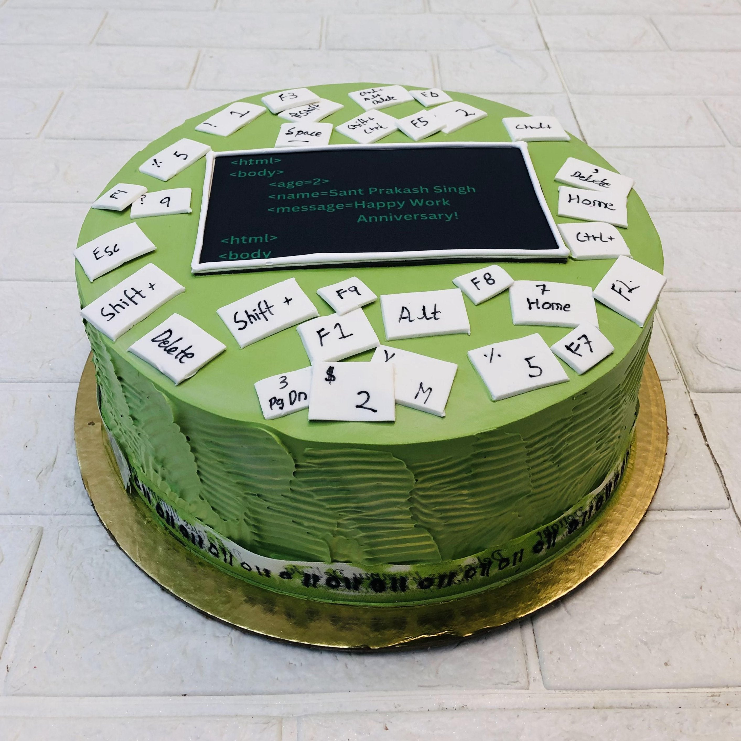 Computer Operator Theme Cake