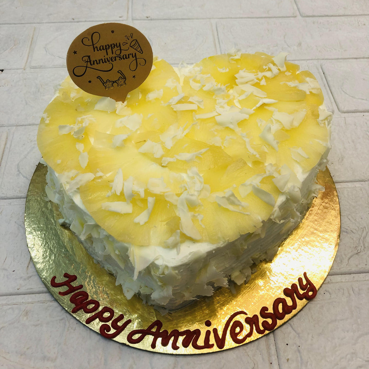 Heart Shape Pineapple Cake