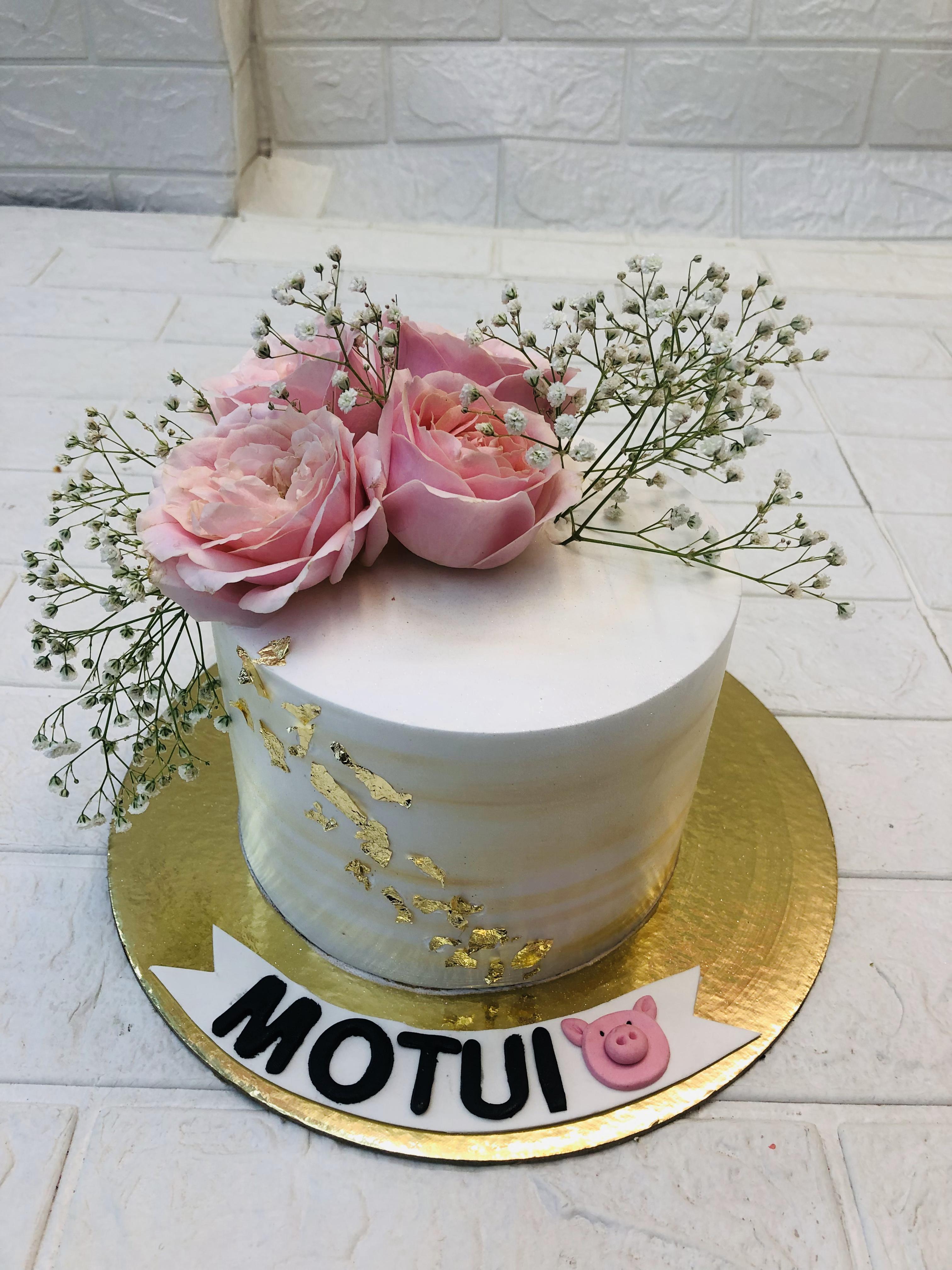 Pink Rose Basic Cake