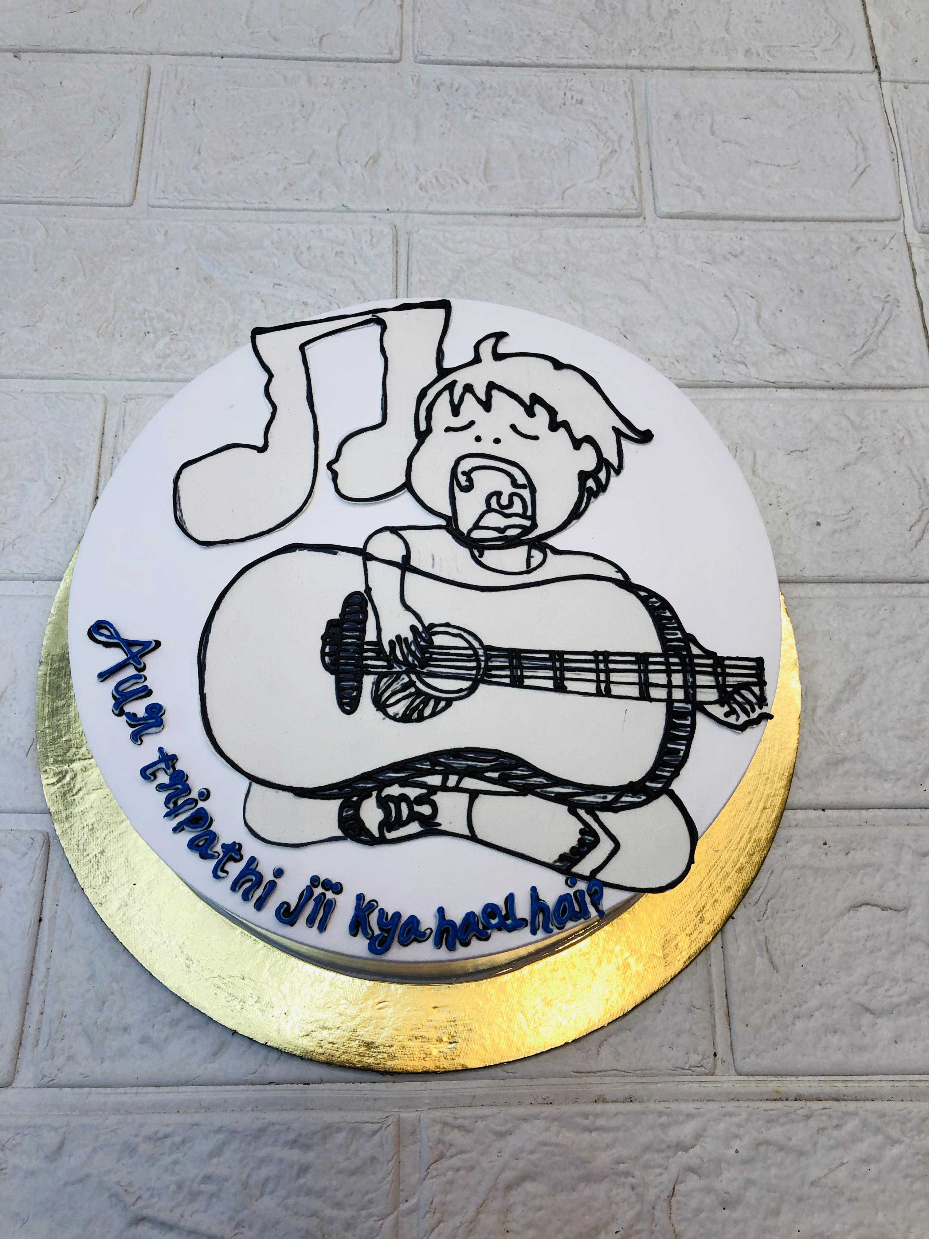 Guitar Music Cake