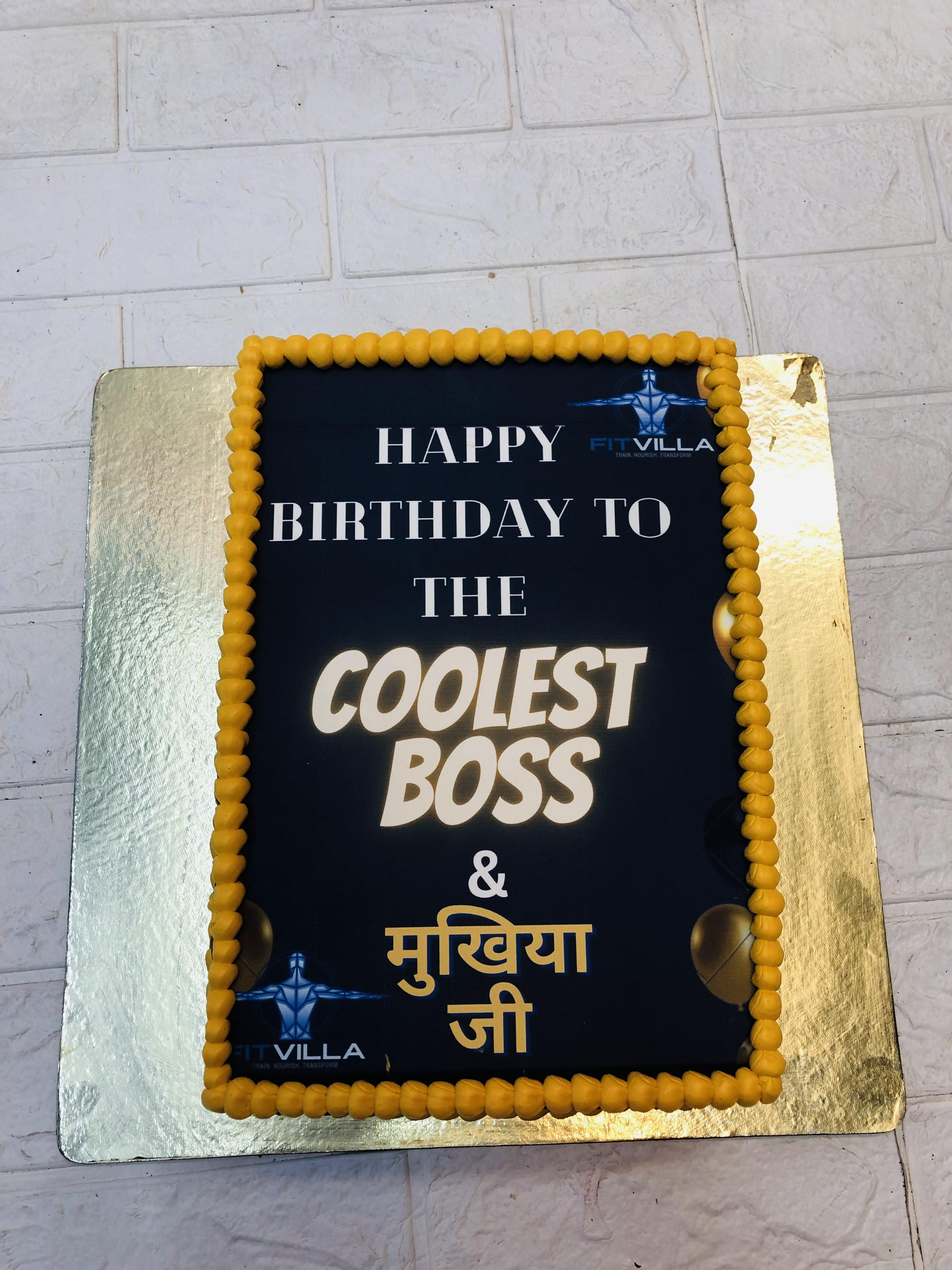 Coolest Boss Theme Cake