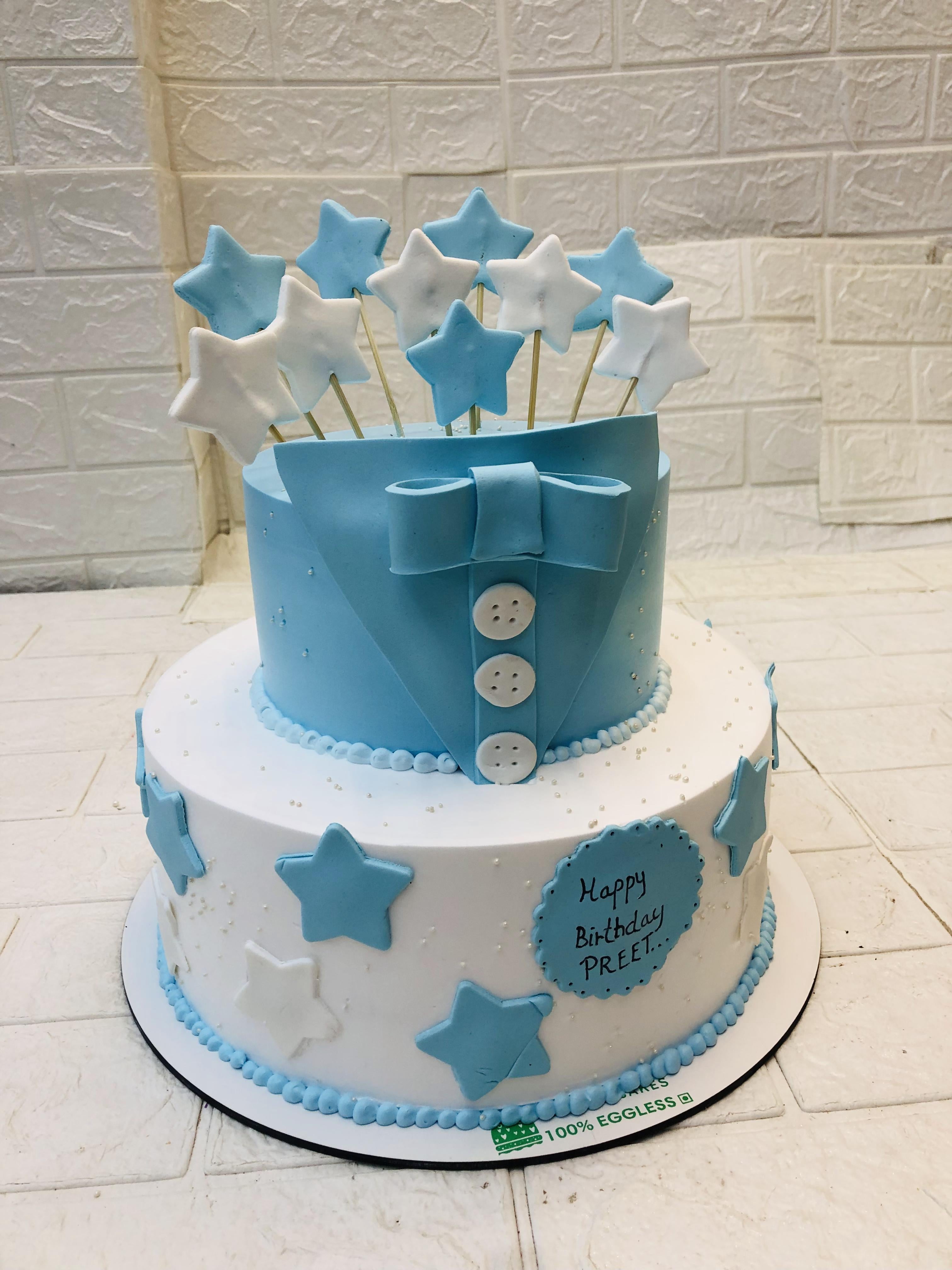 Baby Boy Birthday Cake