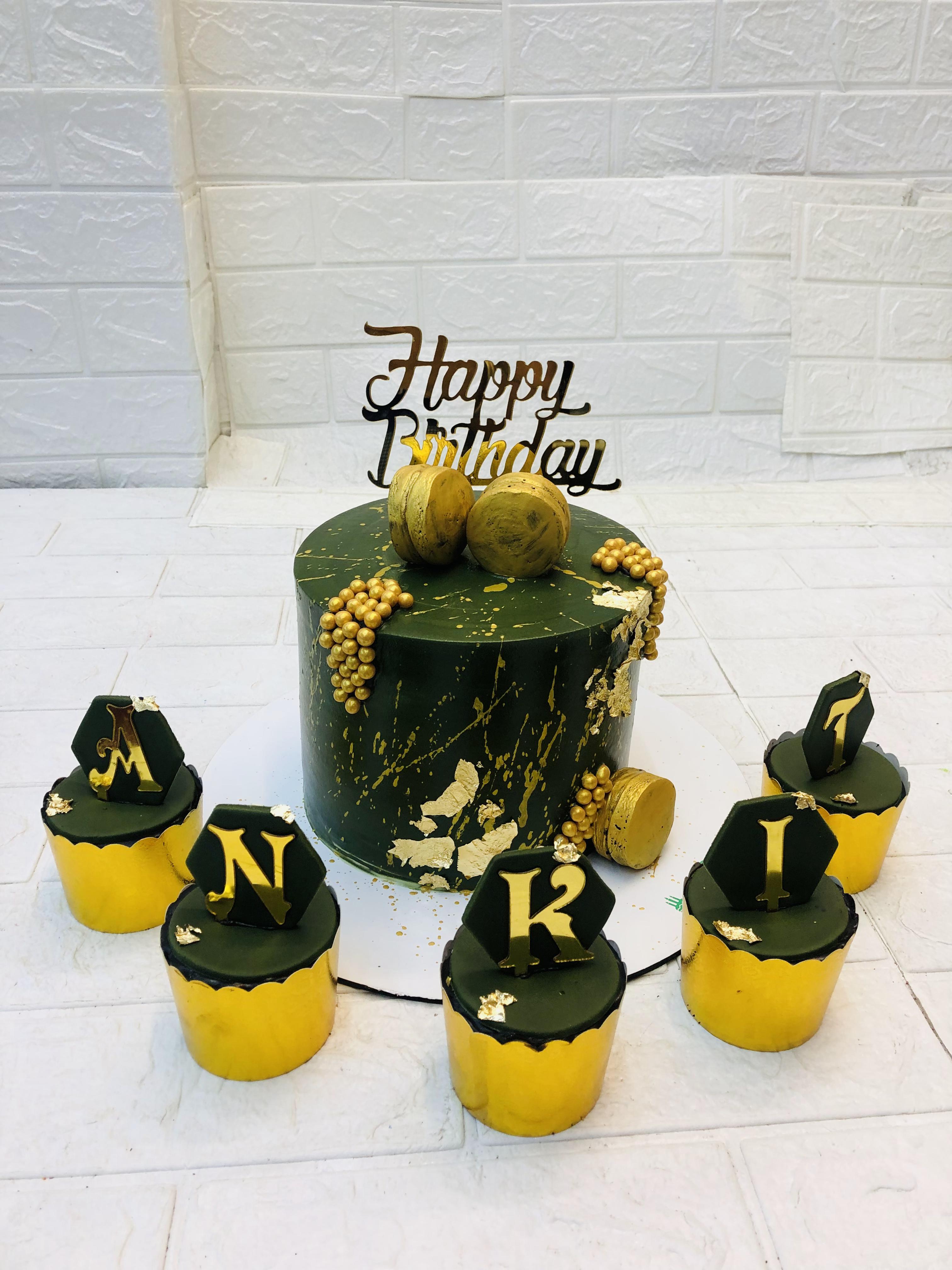 Name Combo Green Vintage Cake