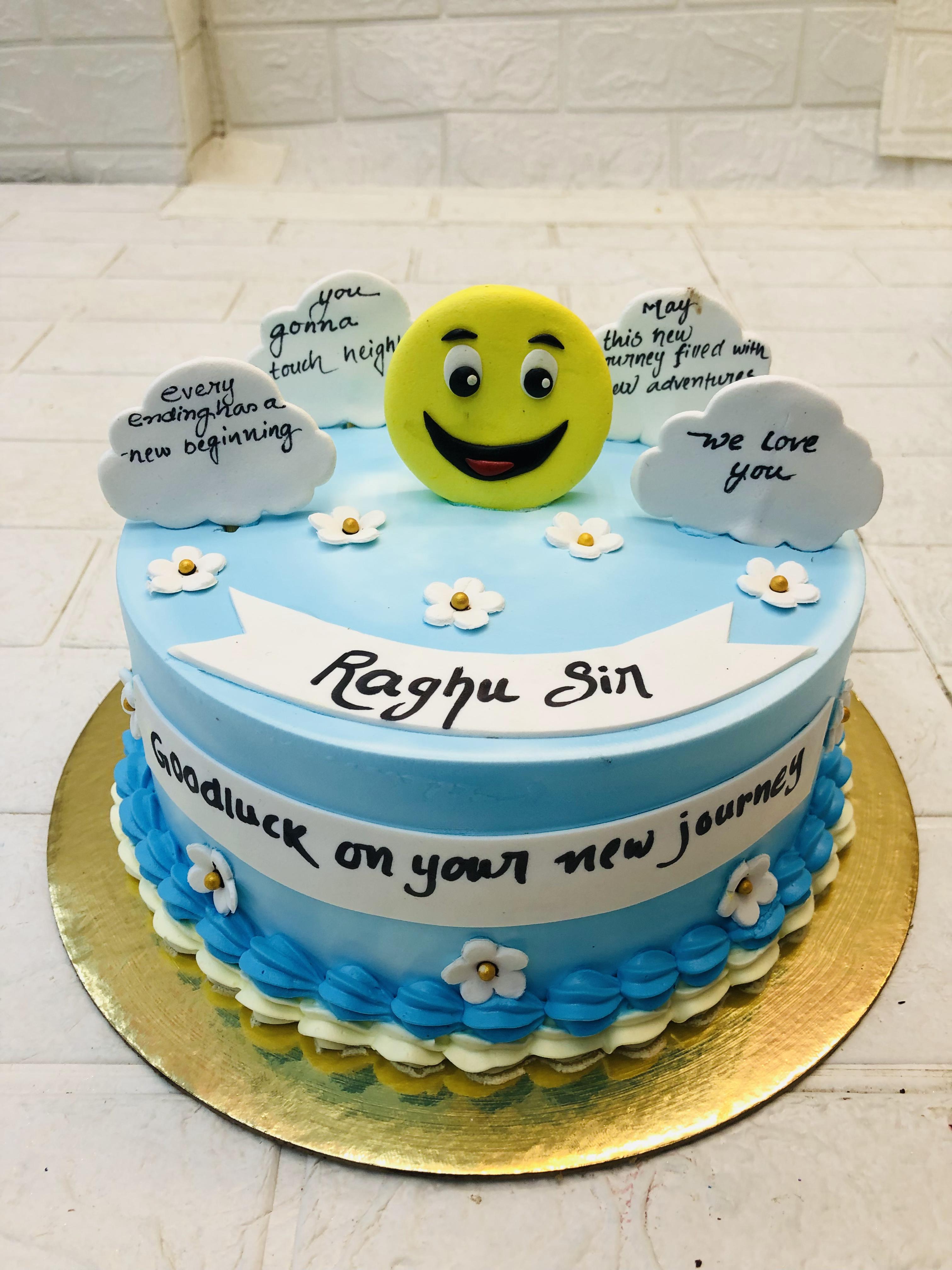 Emoji Farewell Theme Cake