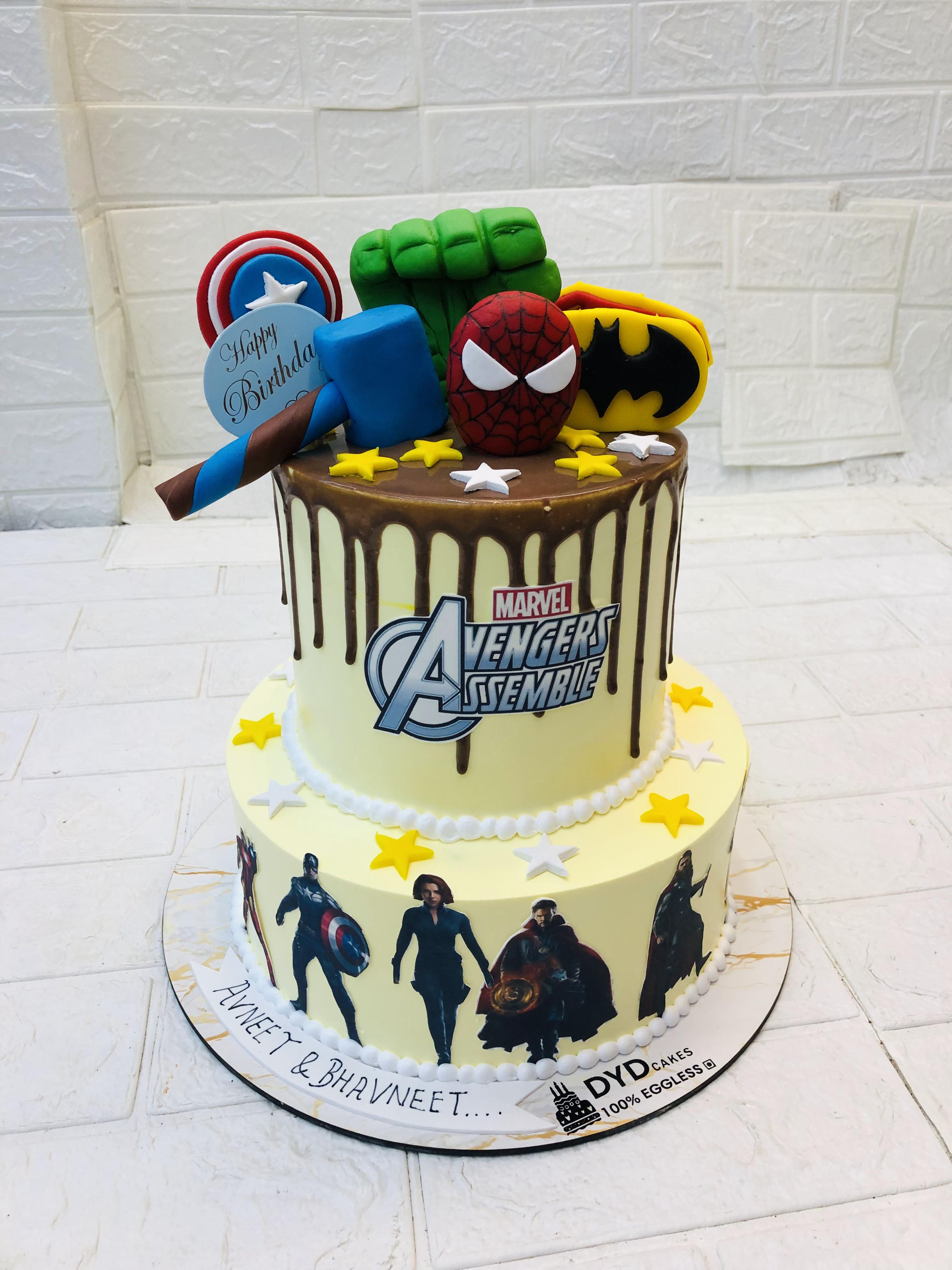 Classic Avengers Theme Cake