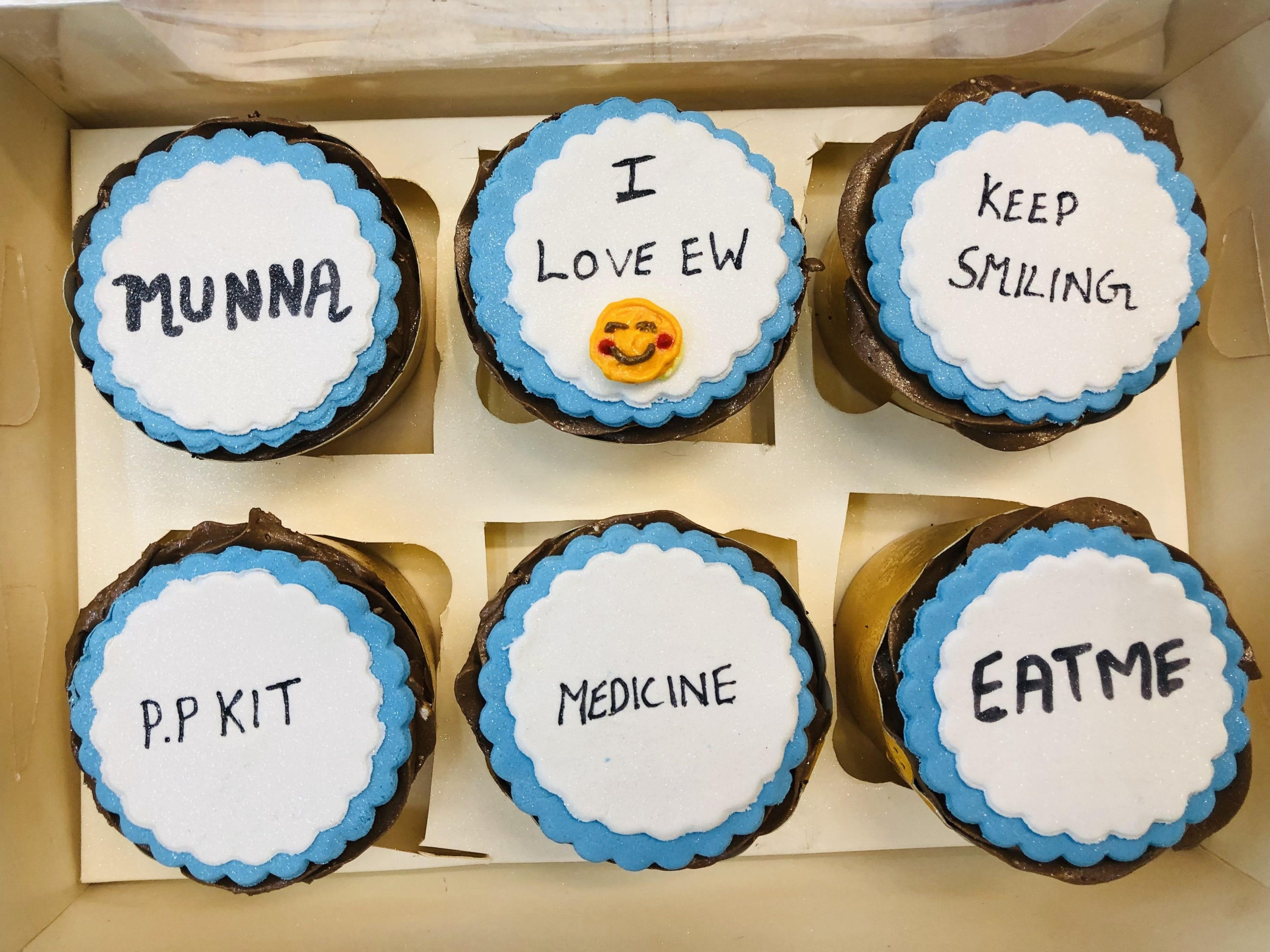 Assorted Blue Cupcake