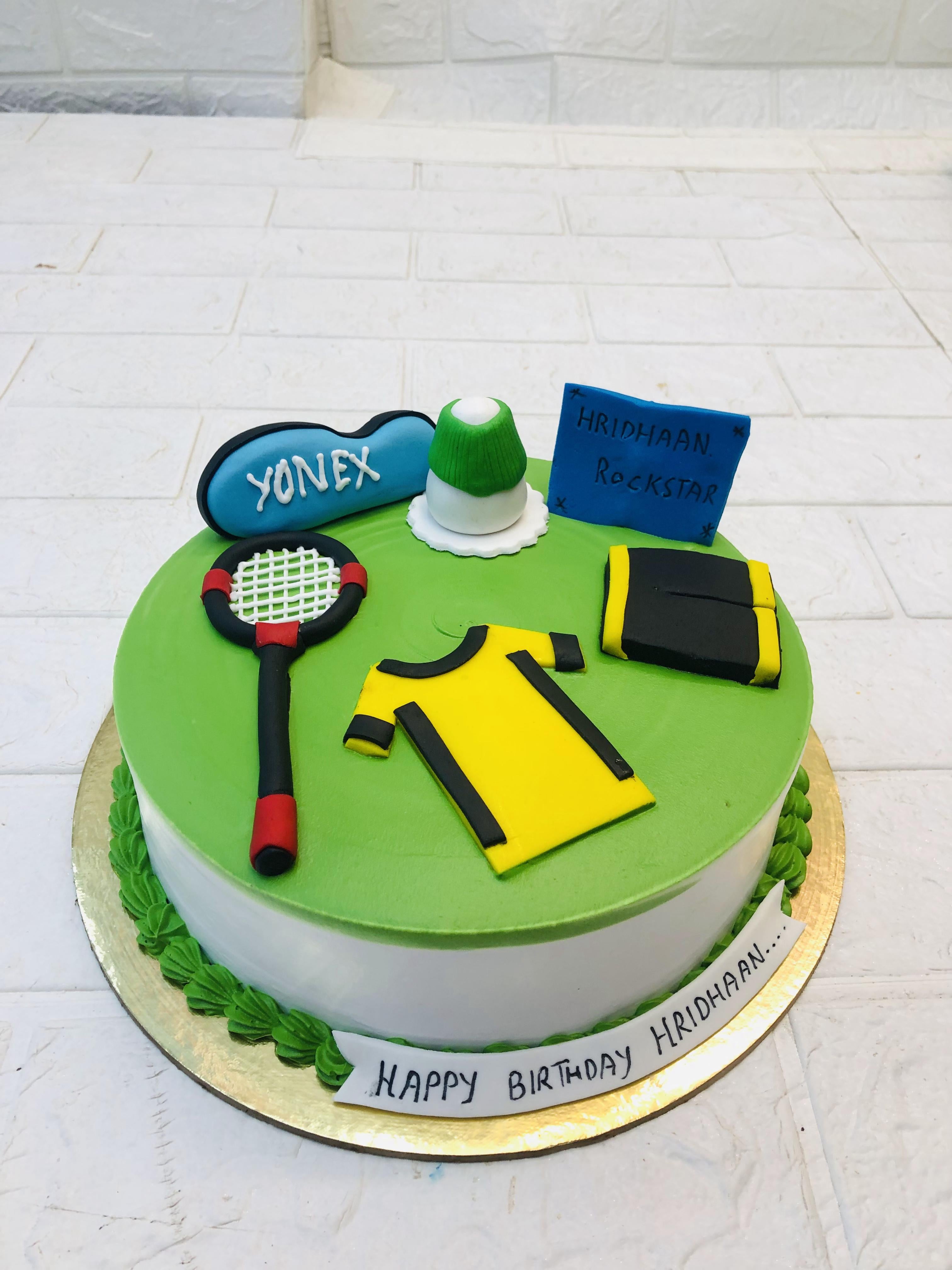 Badminton Player Fondant Cake