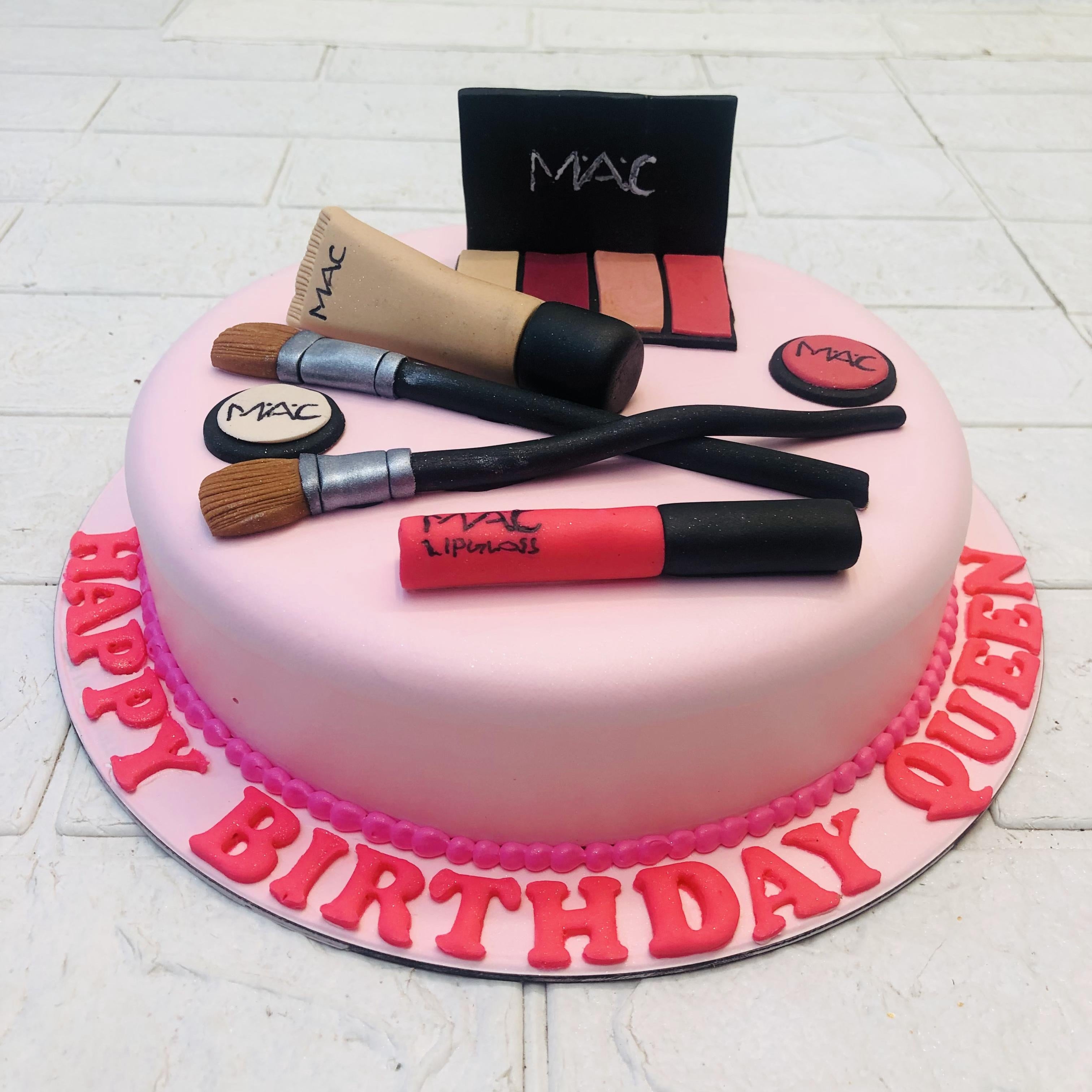 Mac Makeup Fondant Cake 2