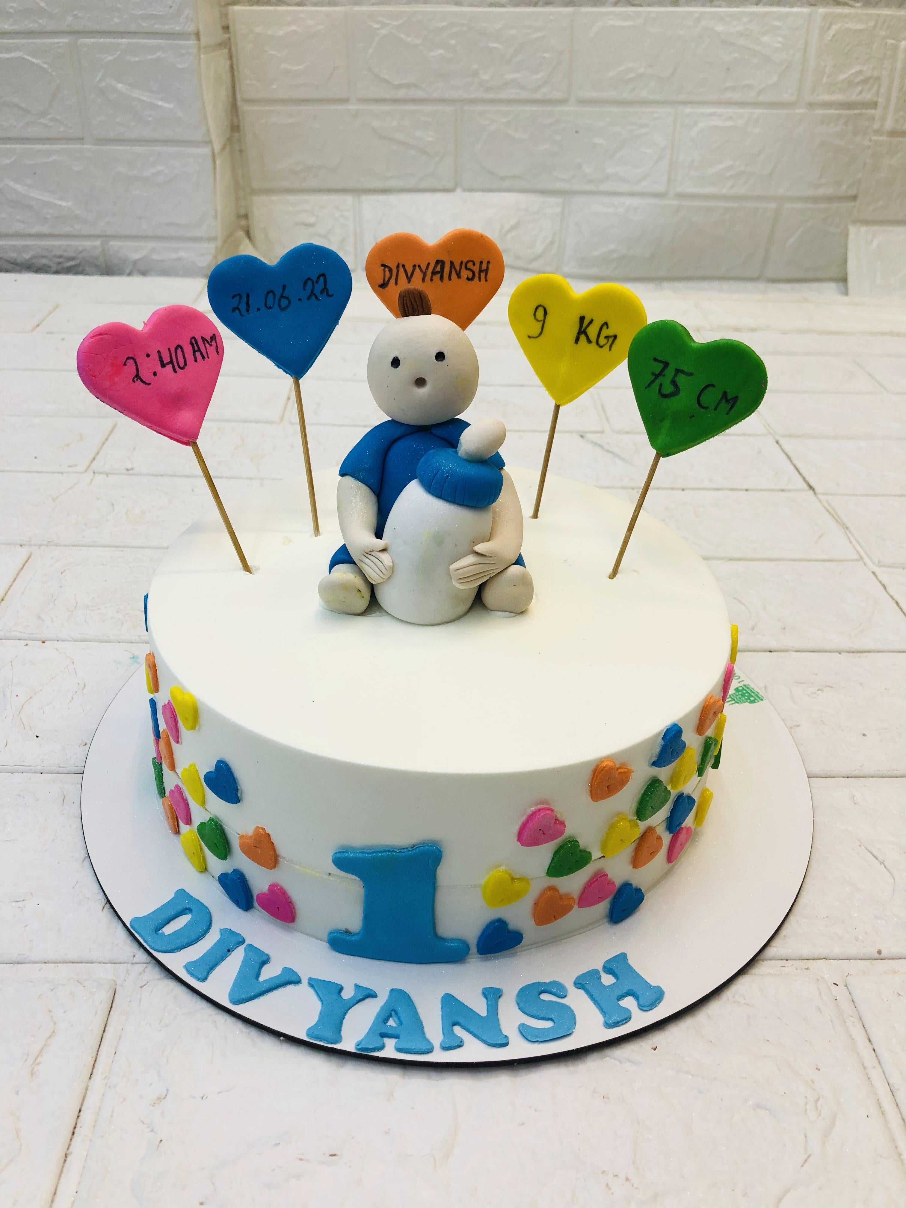 Cute Baby White Cake