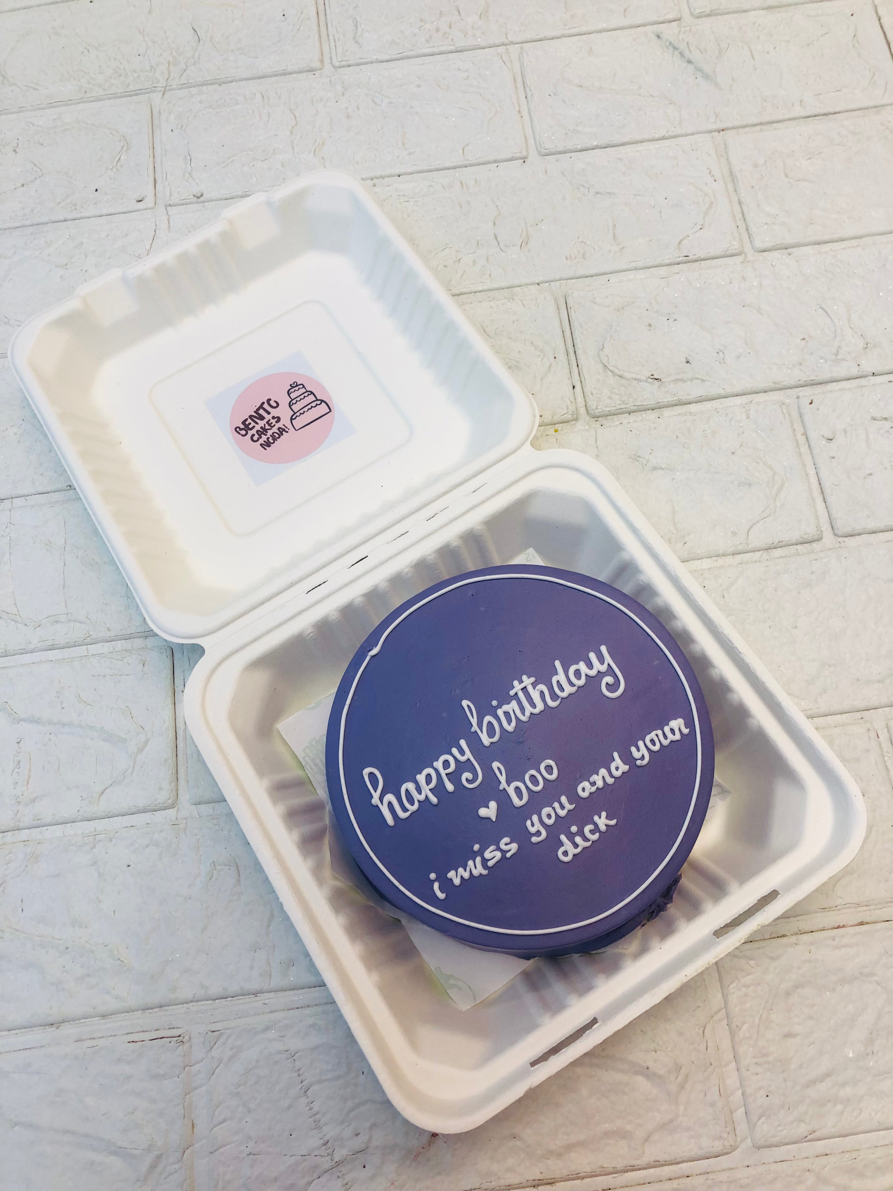 Miss You Theme BF Bento Cake