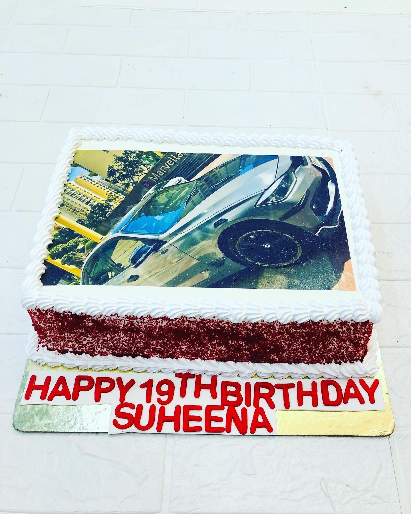 Car Photo Theme Cake