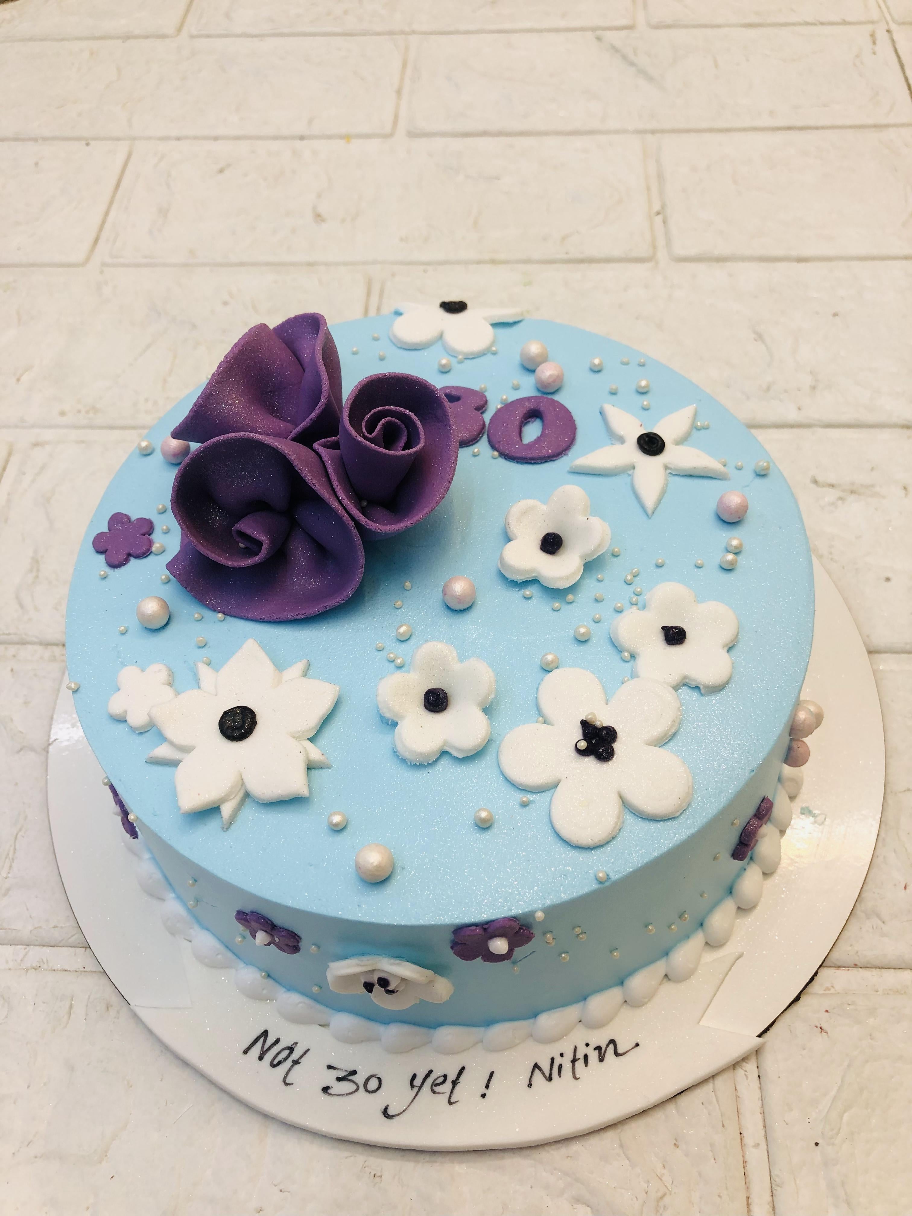 Pineapple Blue Cream Cake